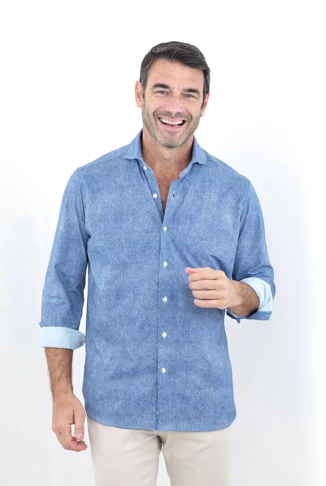 FFF Camicia Active Effetto Denim Bluette - Guarino Store