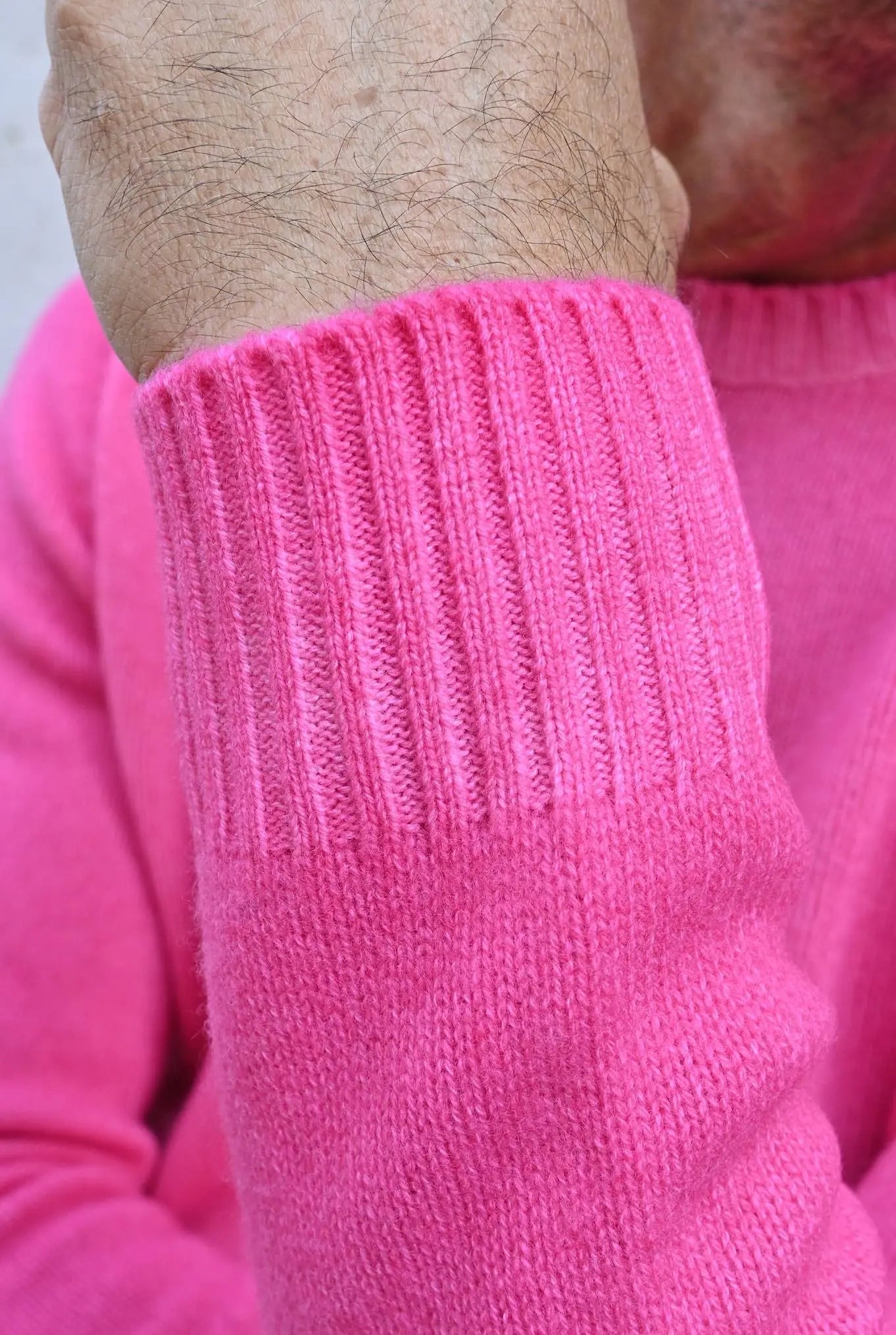 Maglia Girocollo Lana Vergine Fucsia - Guarino Store