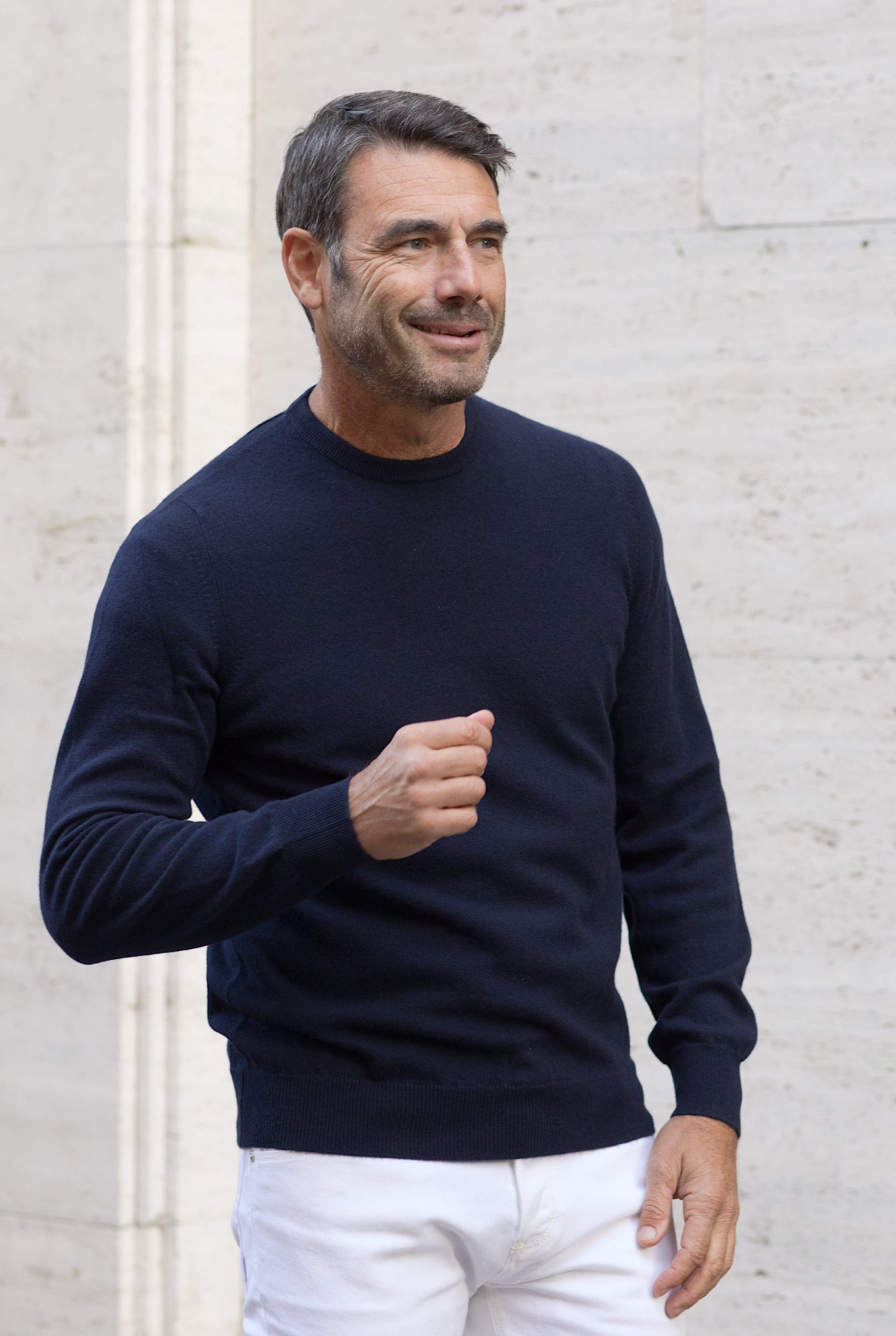 Girocollo Argentina Cashmere Blu Navy - Guarino Store