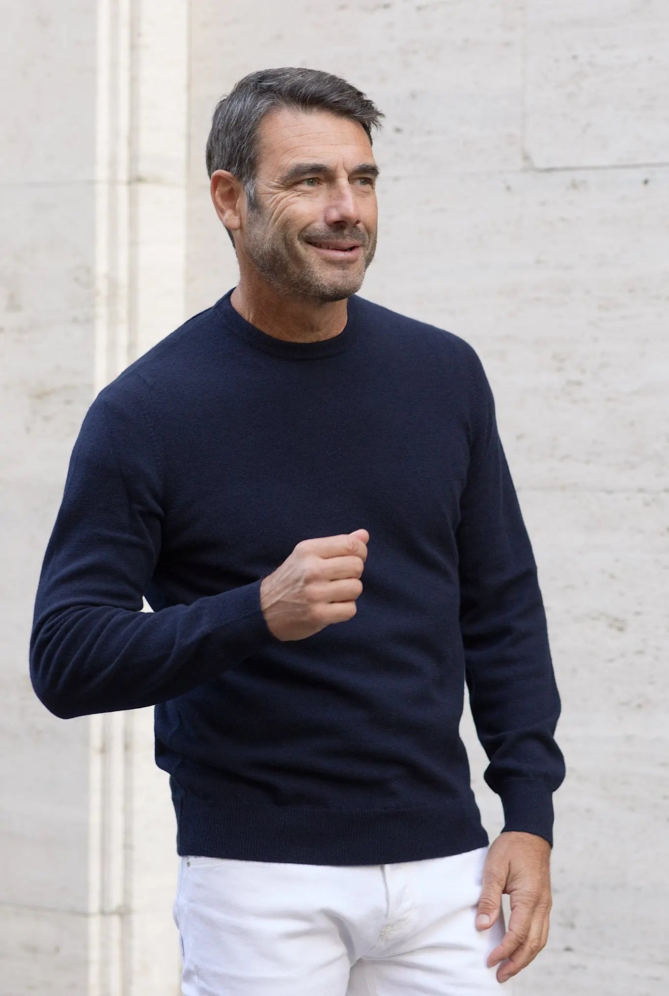 Girocollo Argentina Cashmere Blu Navy - Guarino Store