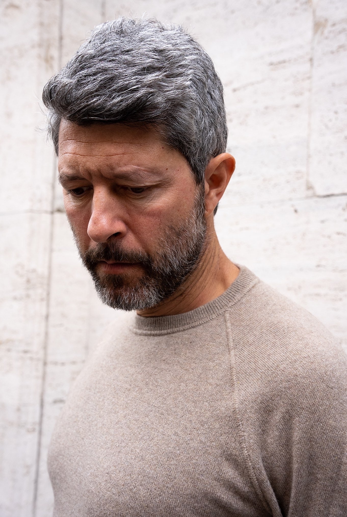 Girocollo Cashmere RaglanBeige Chiaro - Guarino Store