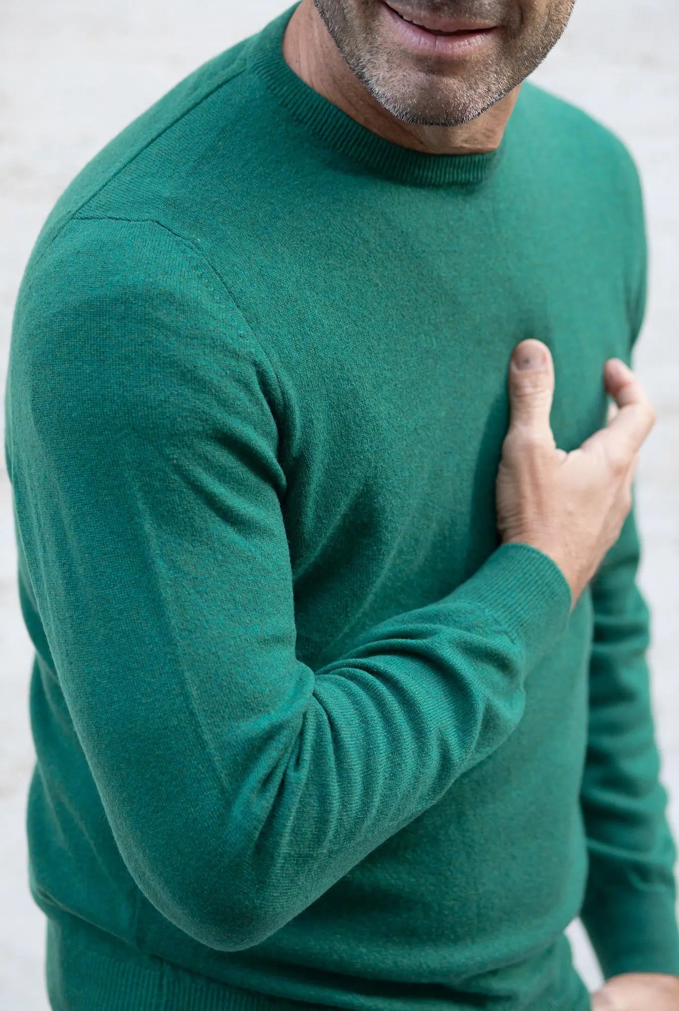Girocollo Argentina Cashmere Verde - Guarino Store
