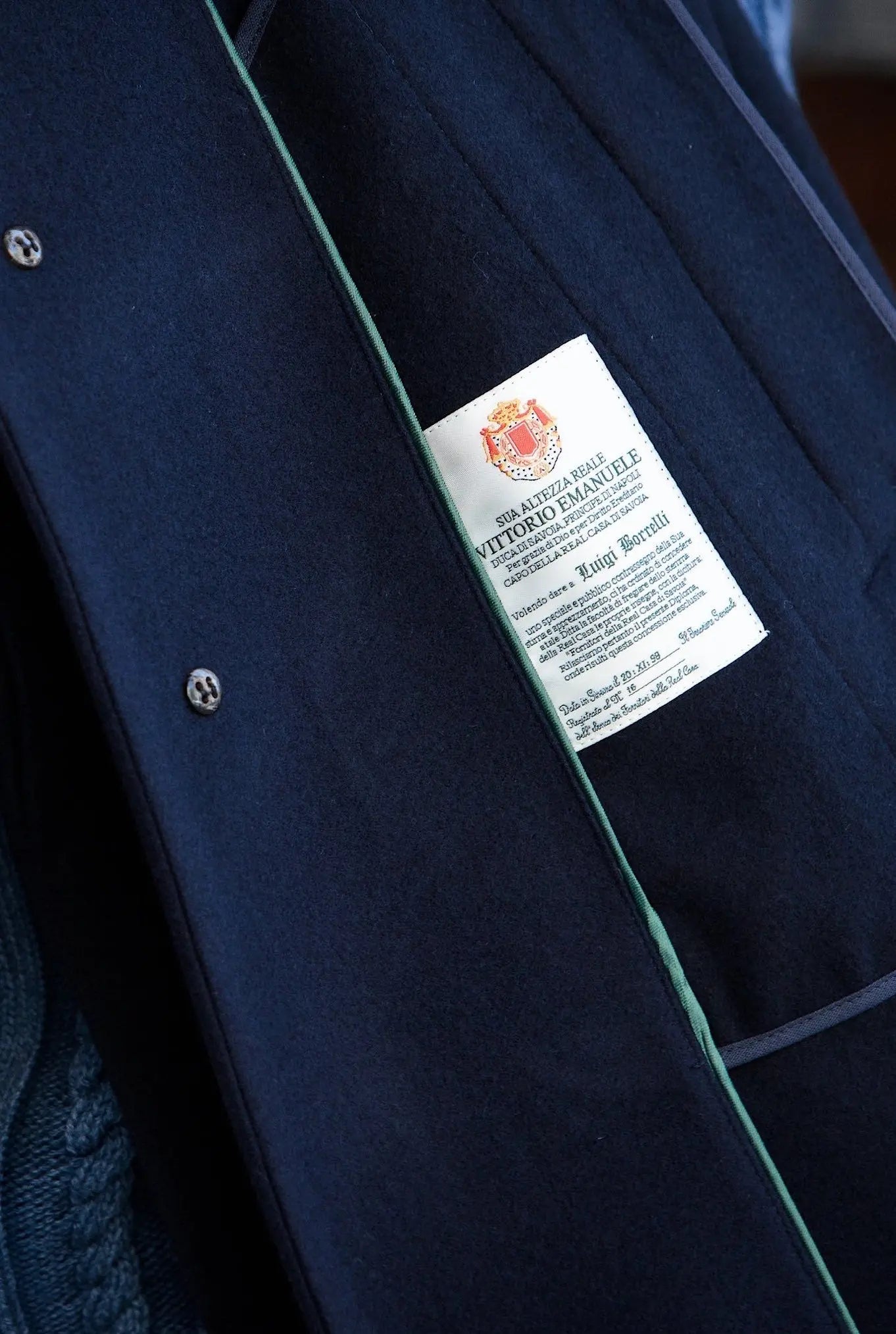 Caban in Lana Super 180's Blu - Guarino Store