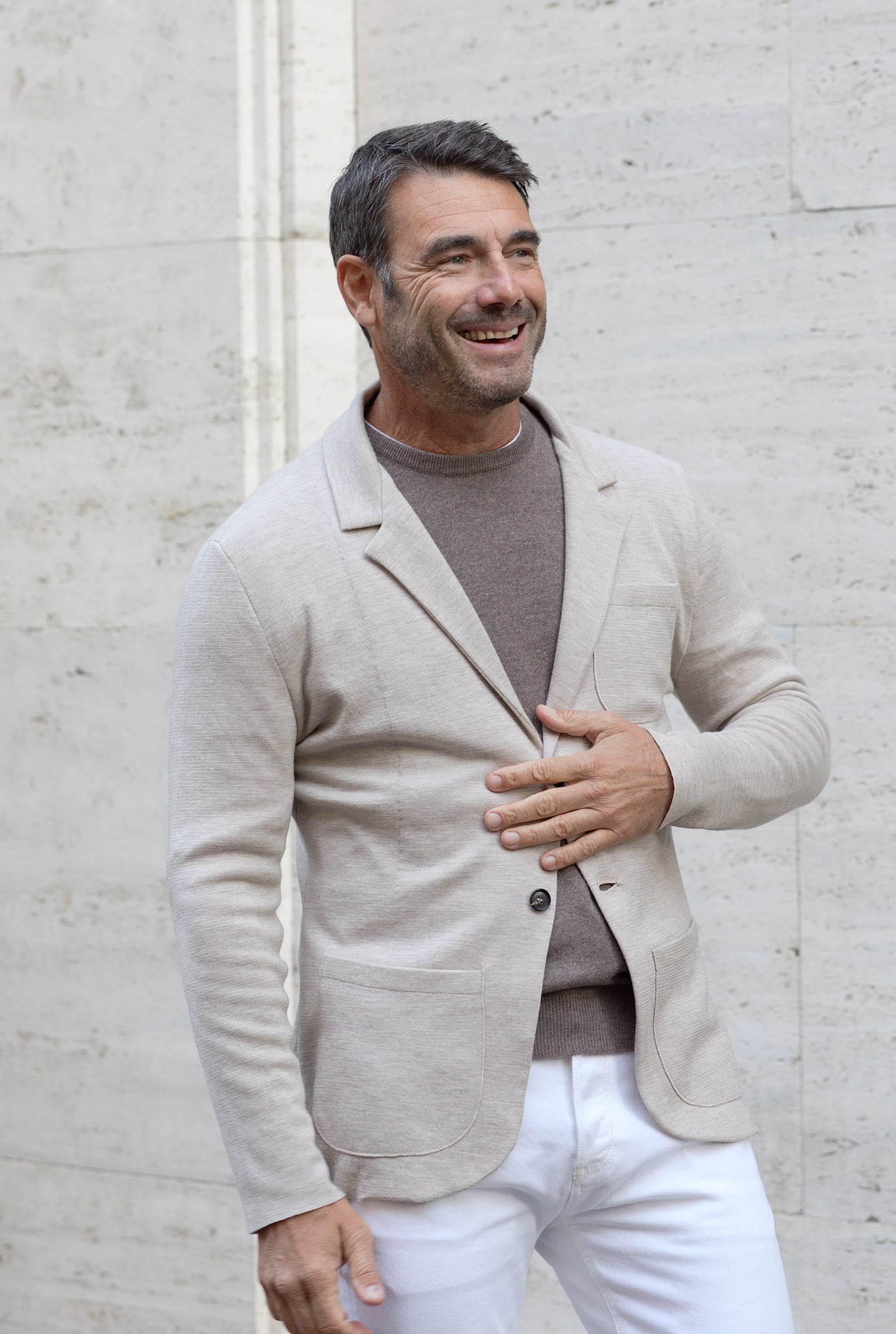 ISAIA Light Beige Wool