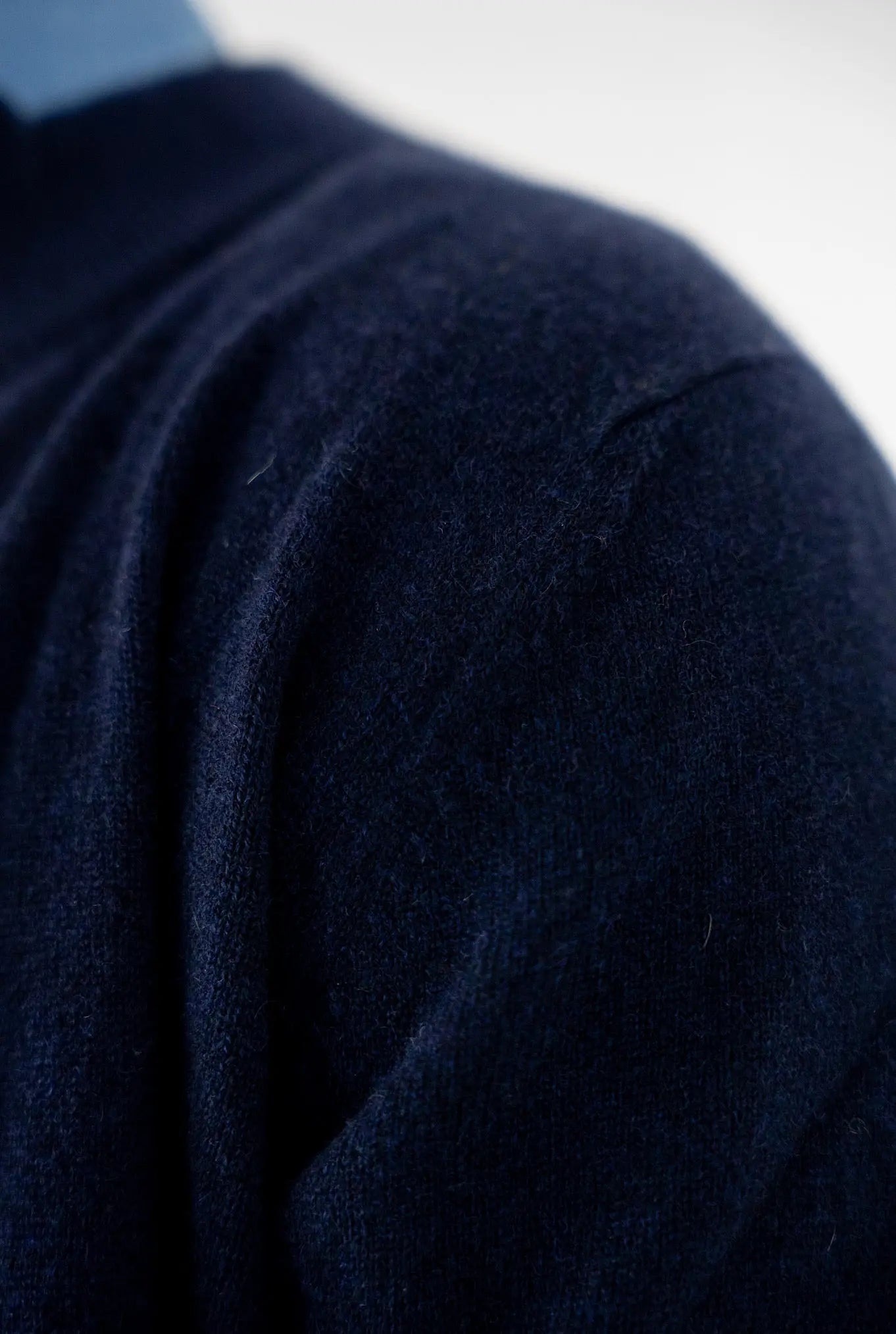 Pullover Full Zip Cashmere Blu - Guarino Store