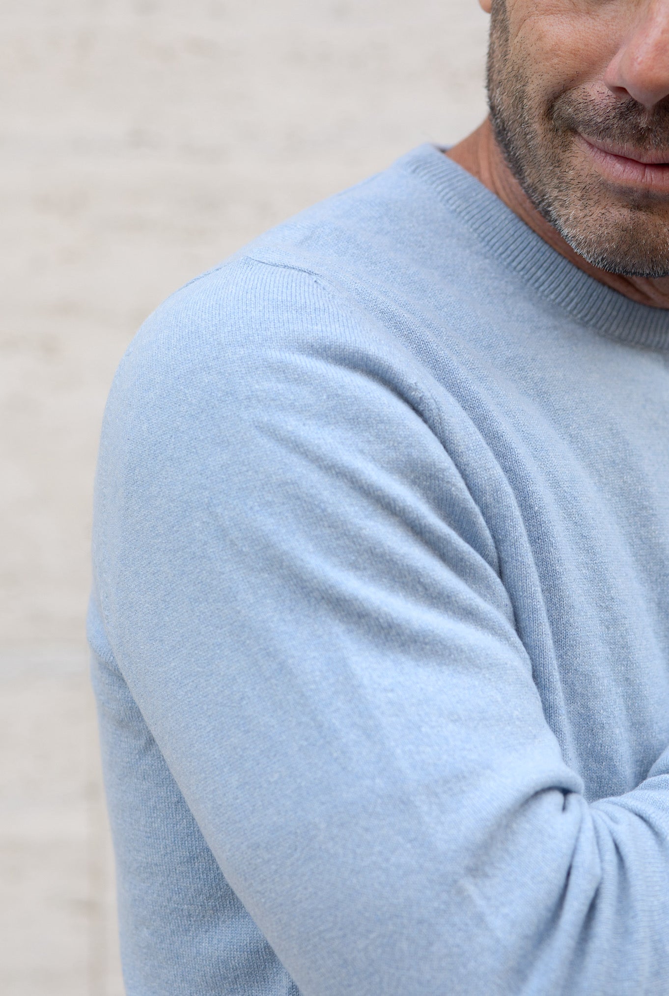 Girocollo Argentina Cashmere Celeste - Guarino Store