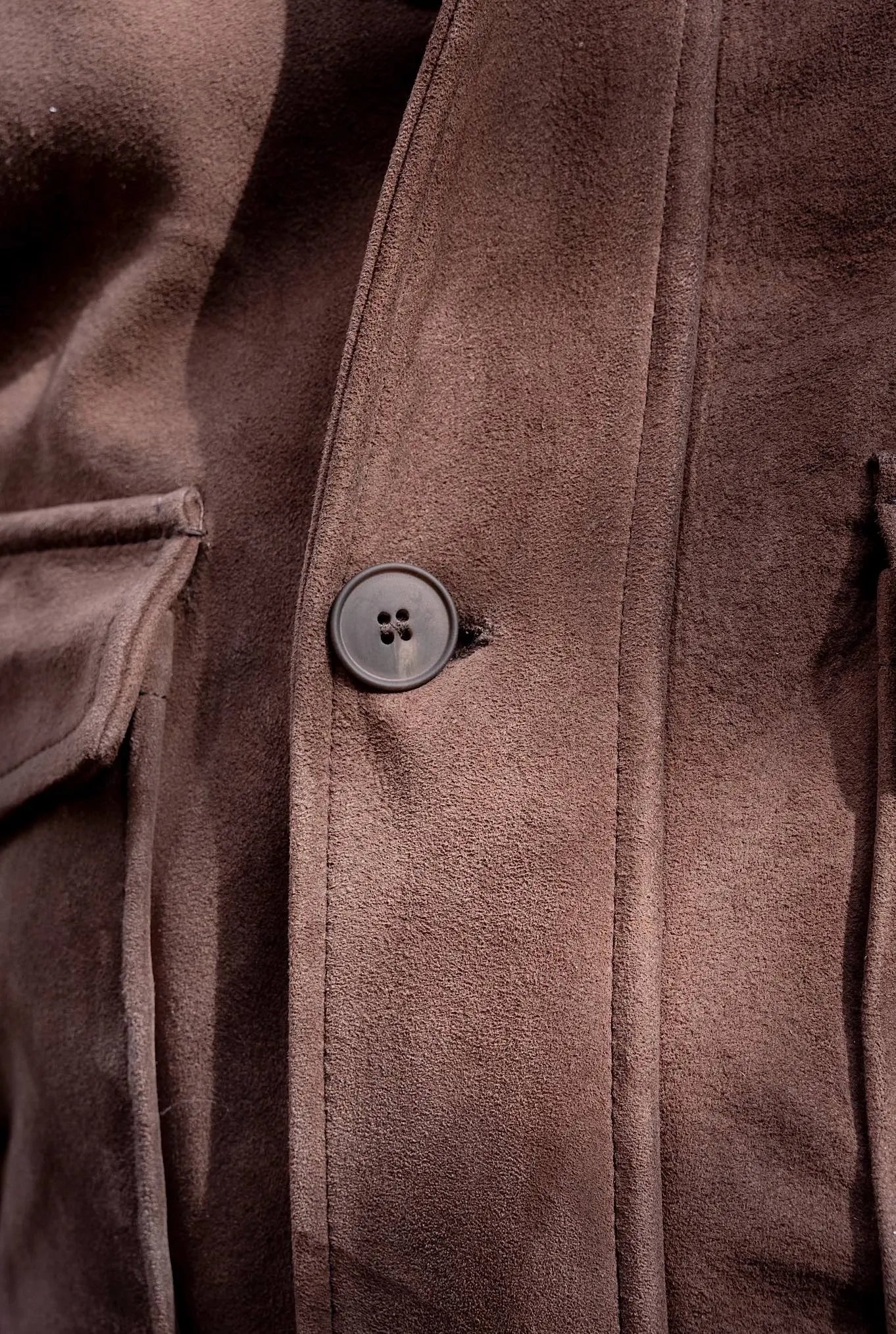 Giubbino in Suede Marrone - Guarino Store