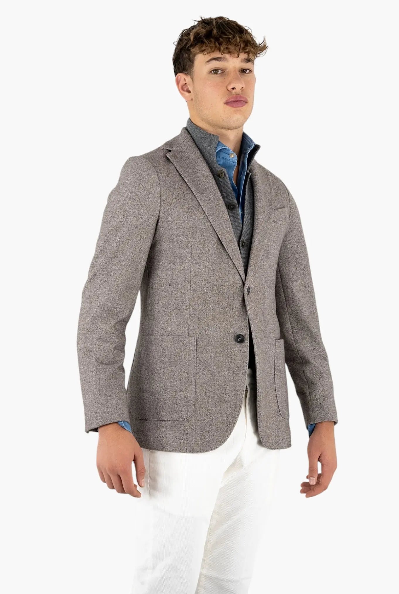 Giacca Felpa Cotone Tortora - Guarino Store
