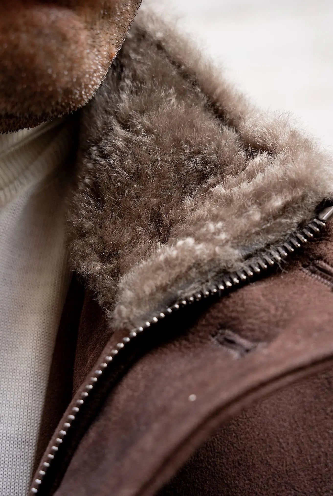 Giubbino in Suede Marrone - Guarino Store