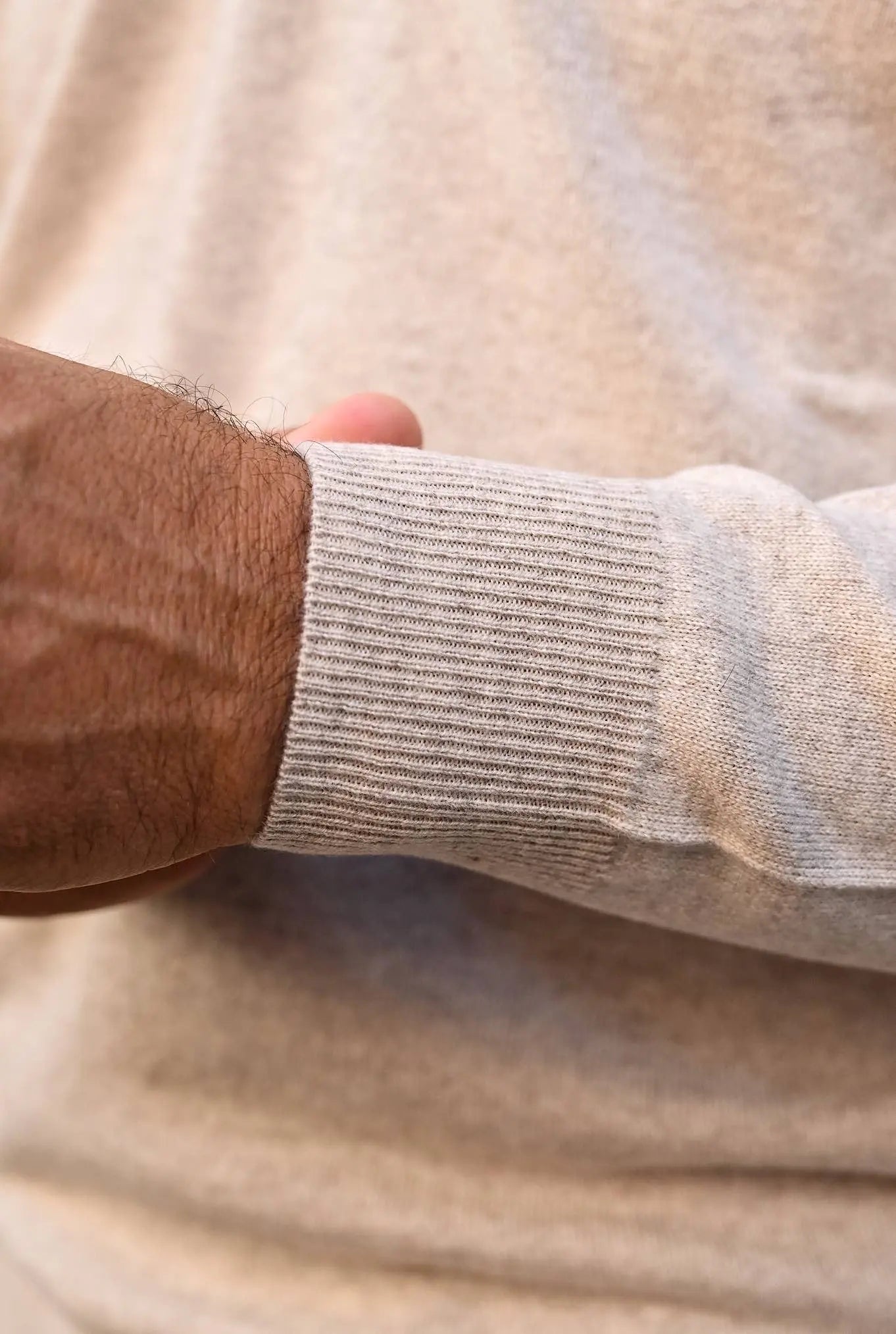 Pullover Cashmere Mezza Zip Beige - Guarino Store