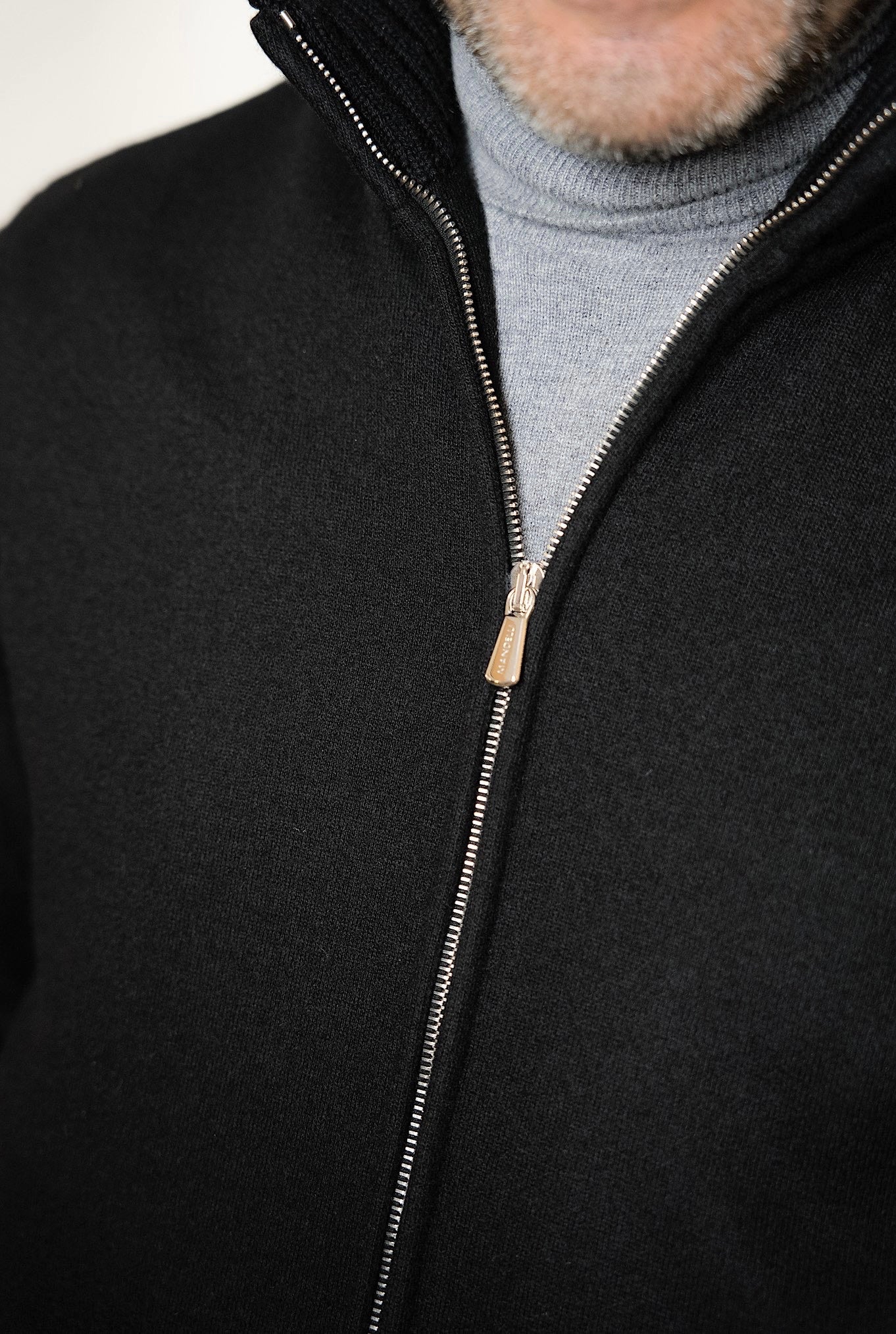 Giubbino in Jersey Cashmere Nero - Guarino Store