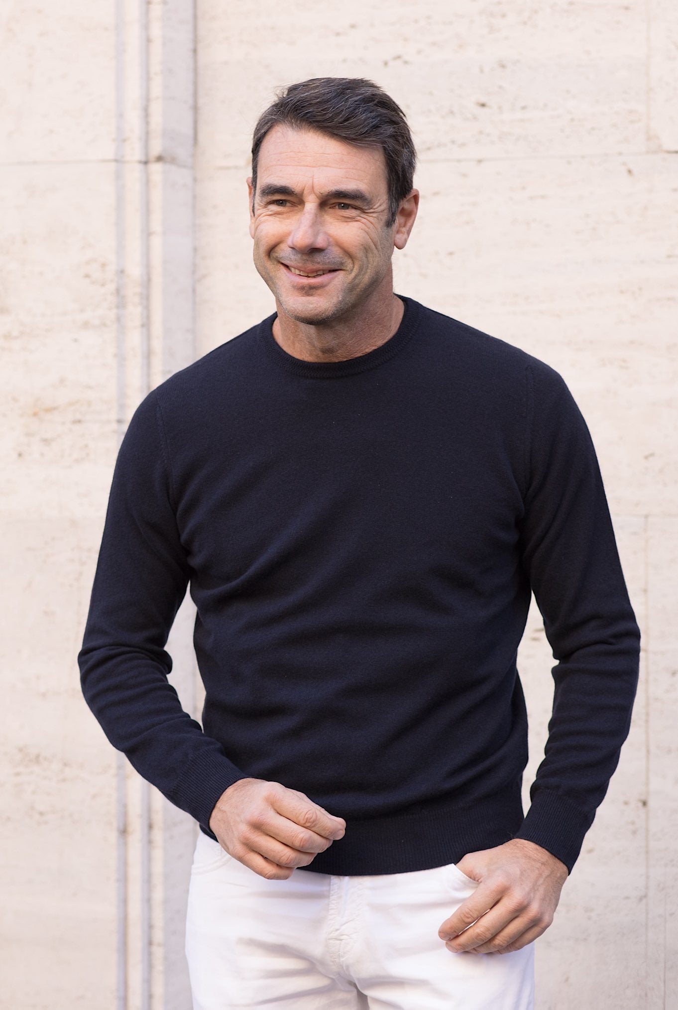 Girocollo Kid Cashmere Blu - Guarino Store