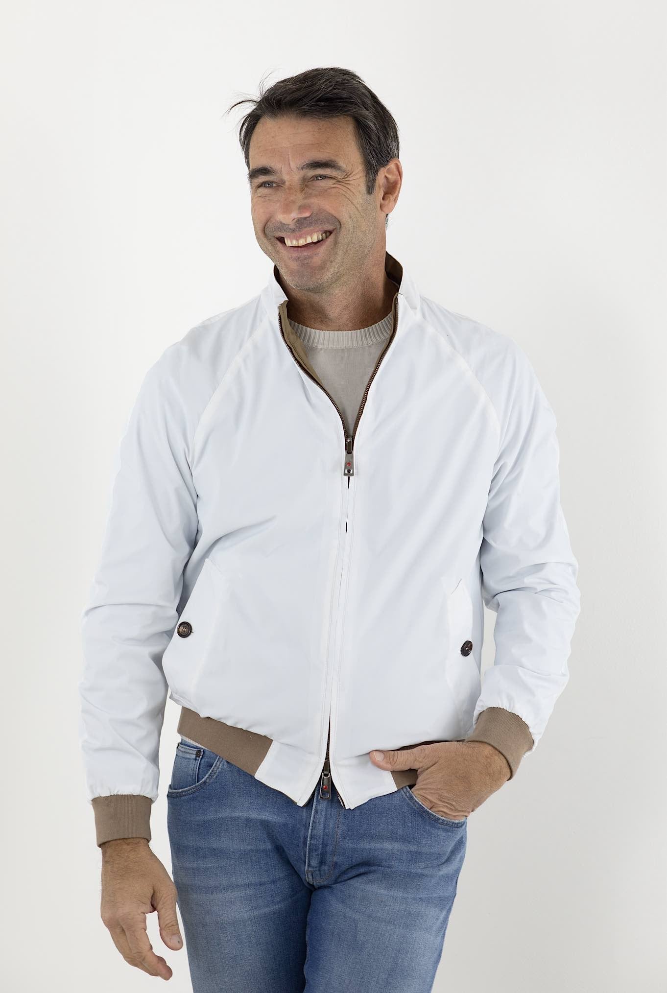 KIRED Giubbino Reversibile Bianco/Marrone - Guarino Store