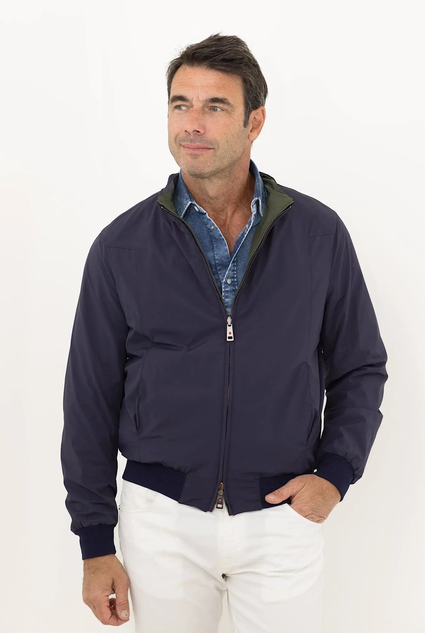 KIRED Giubbino Reversibile Blu/Verde Militare - Guarino Store