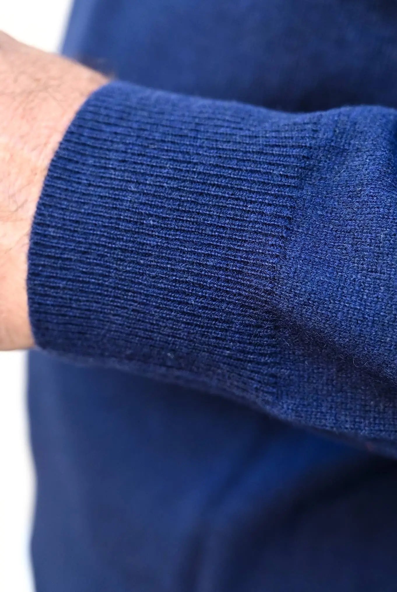 Pullover Cashmere Mezza Zip Blu Navy - Guarino Store