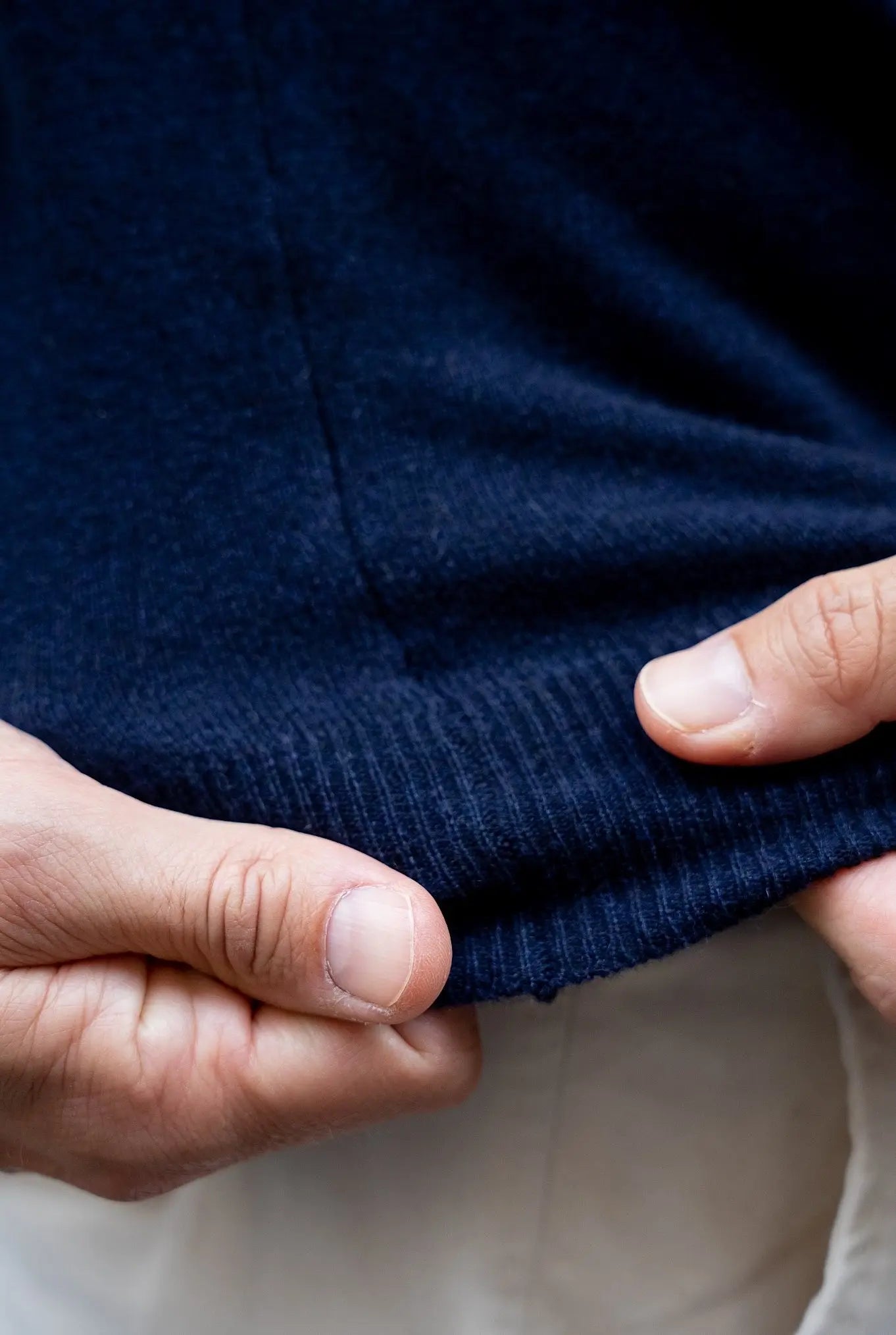 Girocollo Cashmere Raglan Blu Navy - Guarino Store