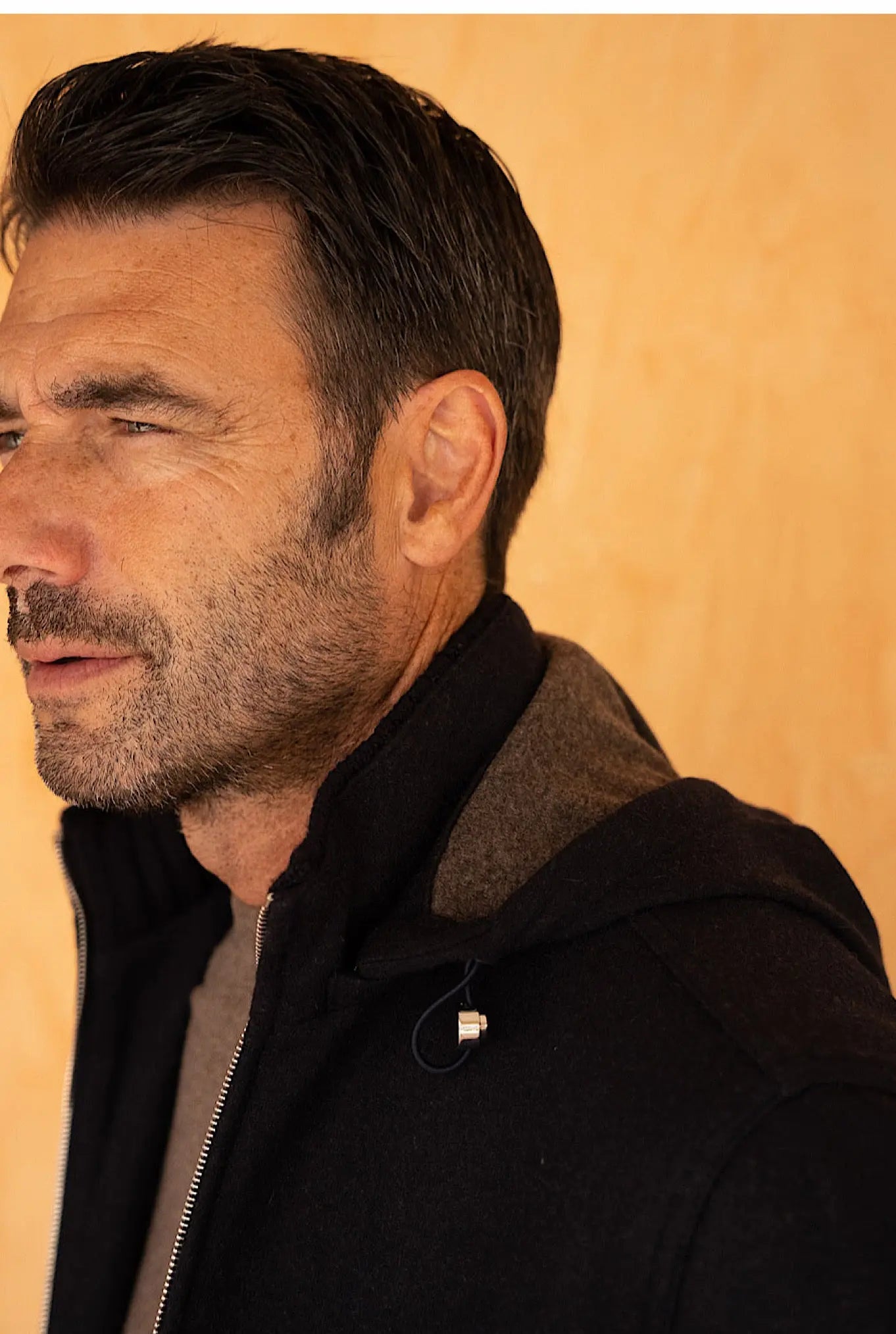 Giubbino in Cashmere con Cappuccio Staccabile Blu - Guarino Store