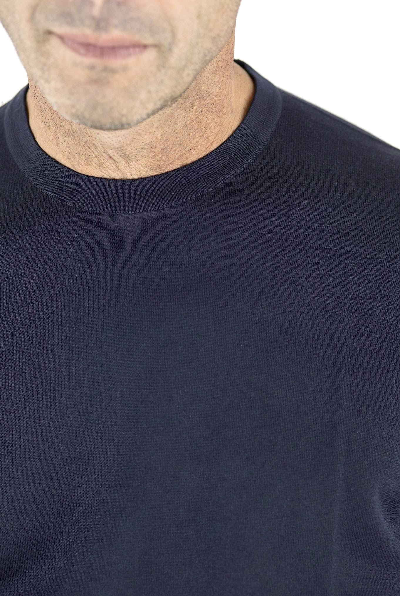 T-Shirt mod. Lorca Sea Island Cotton Blu Navy JOHN SMEDLEY