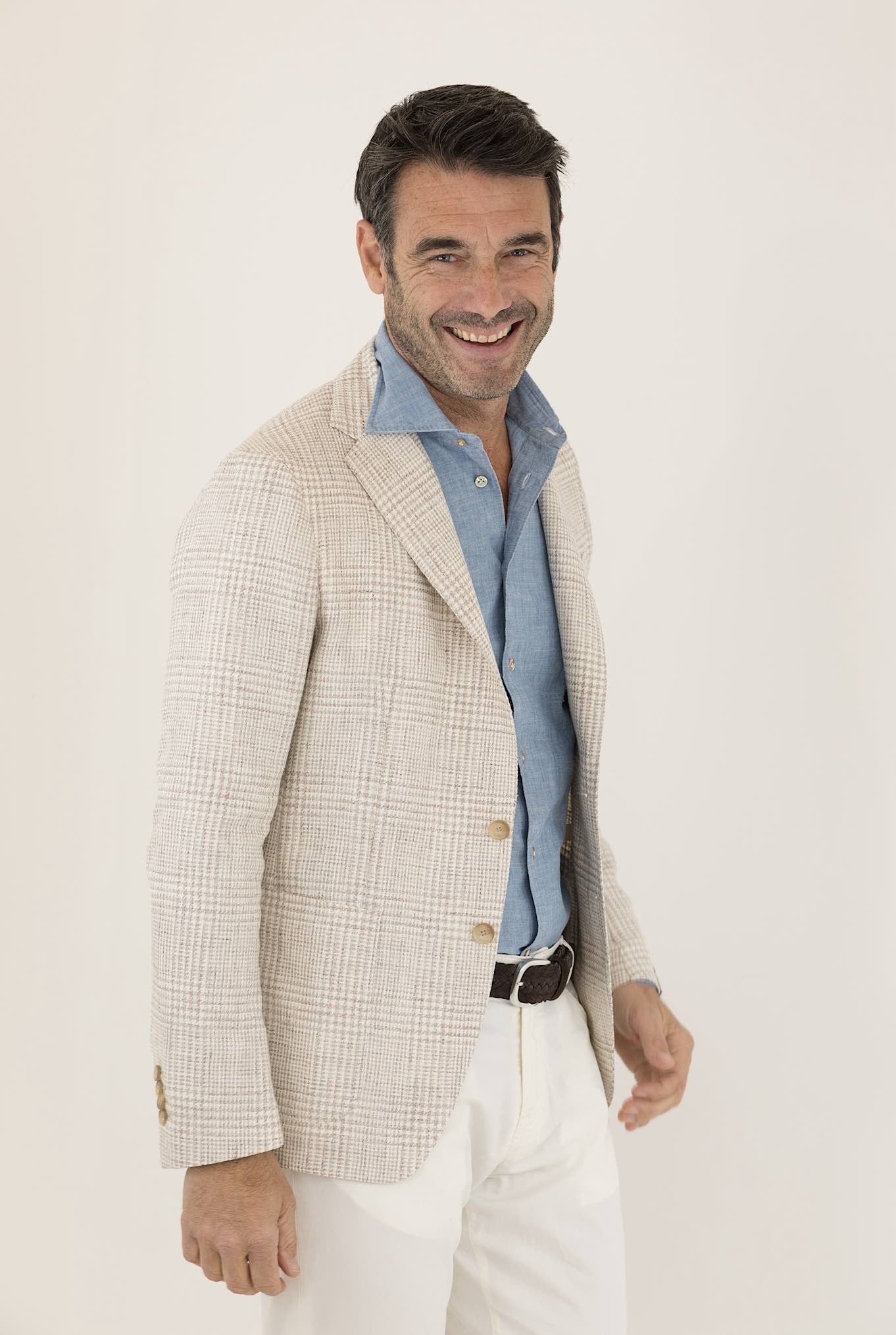 TAGLIATORE Giacca Galles Seta Lino Beige - Guarino Store