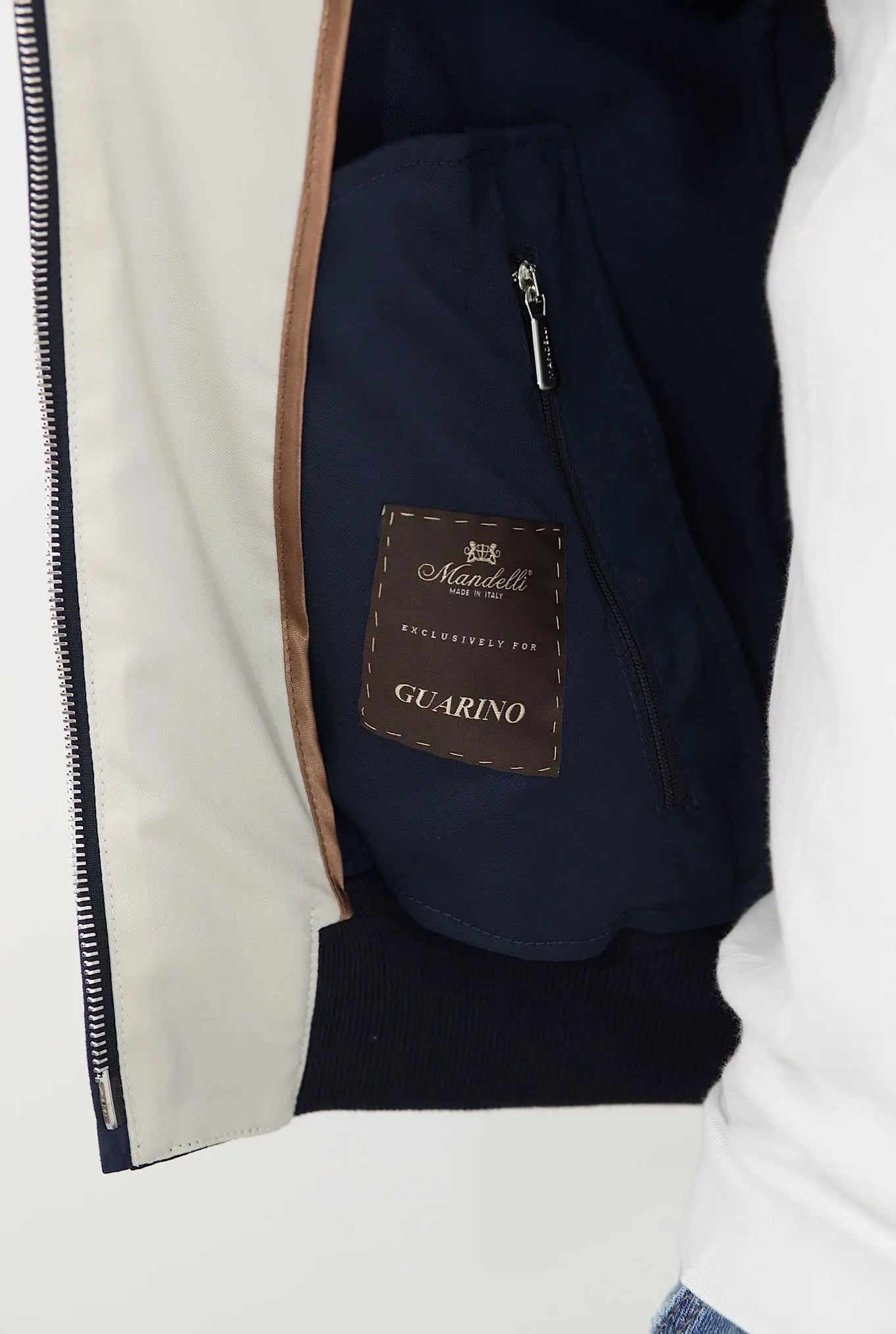 MANDELLI Giubbino in Lana tessuto Scabal Blu - Guarino Store