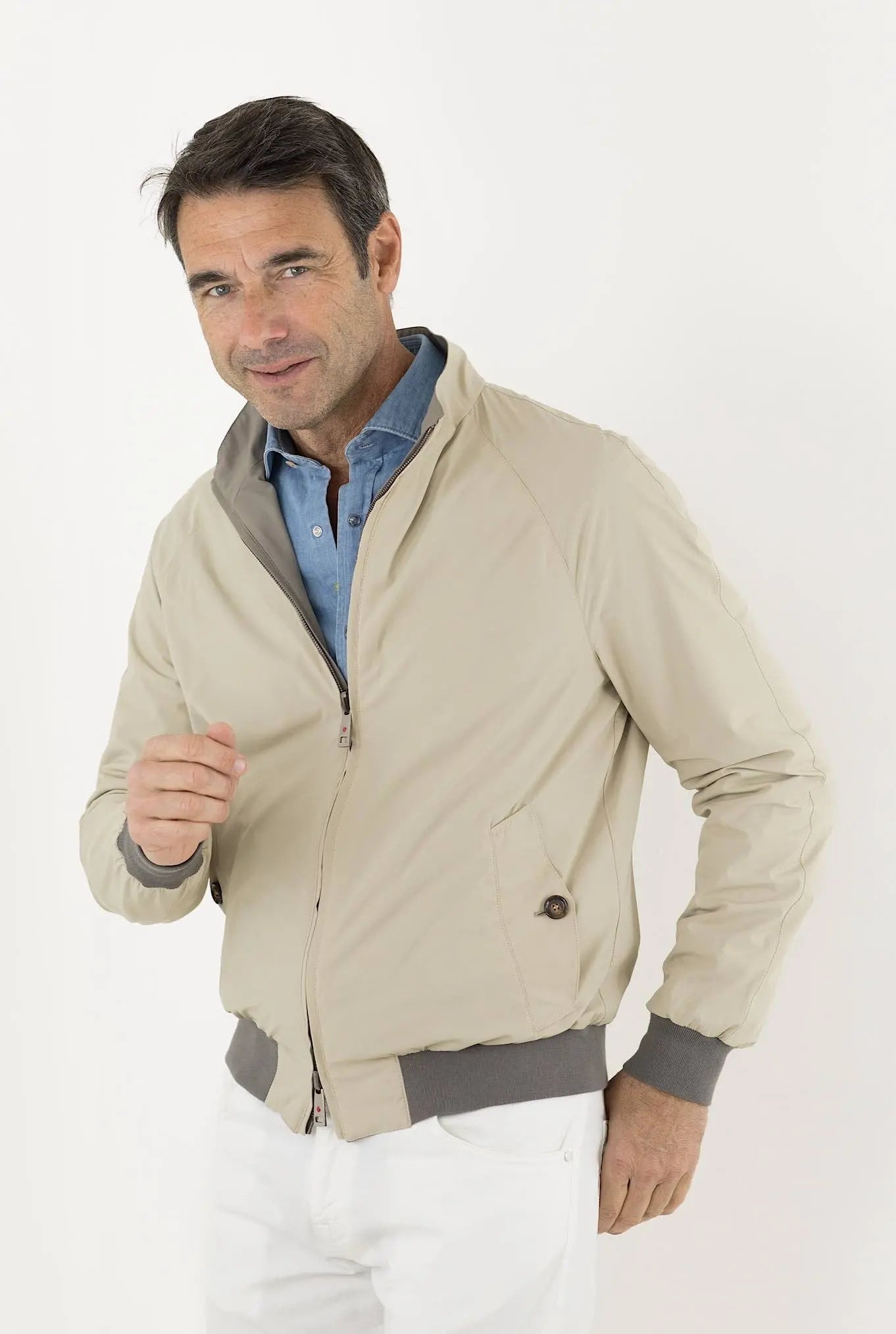 KIRED Giubbino Reversibile Tortora e Beige - Guarino Store