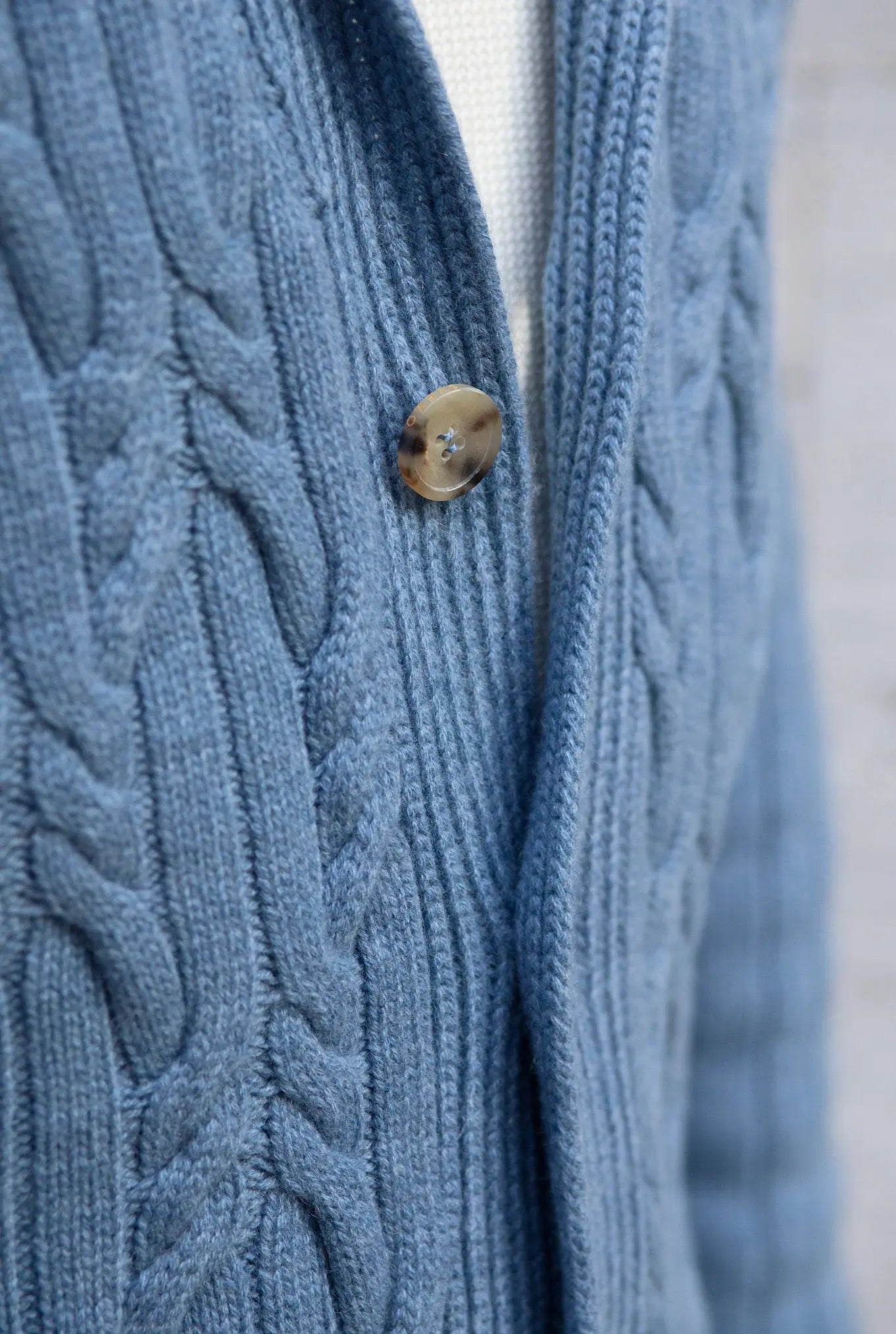 Cardigan Cashmere Azzurro - Guarino Store