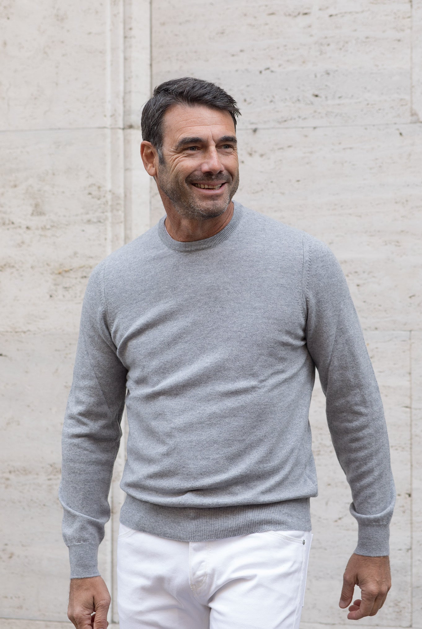 Girocollo Argentina Cashmere Grigio Chiaro - Guarino Store