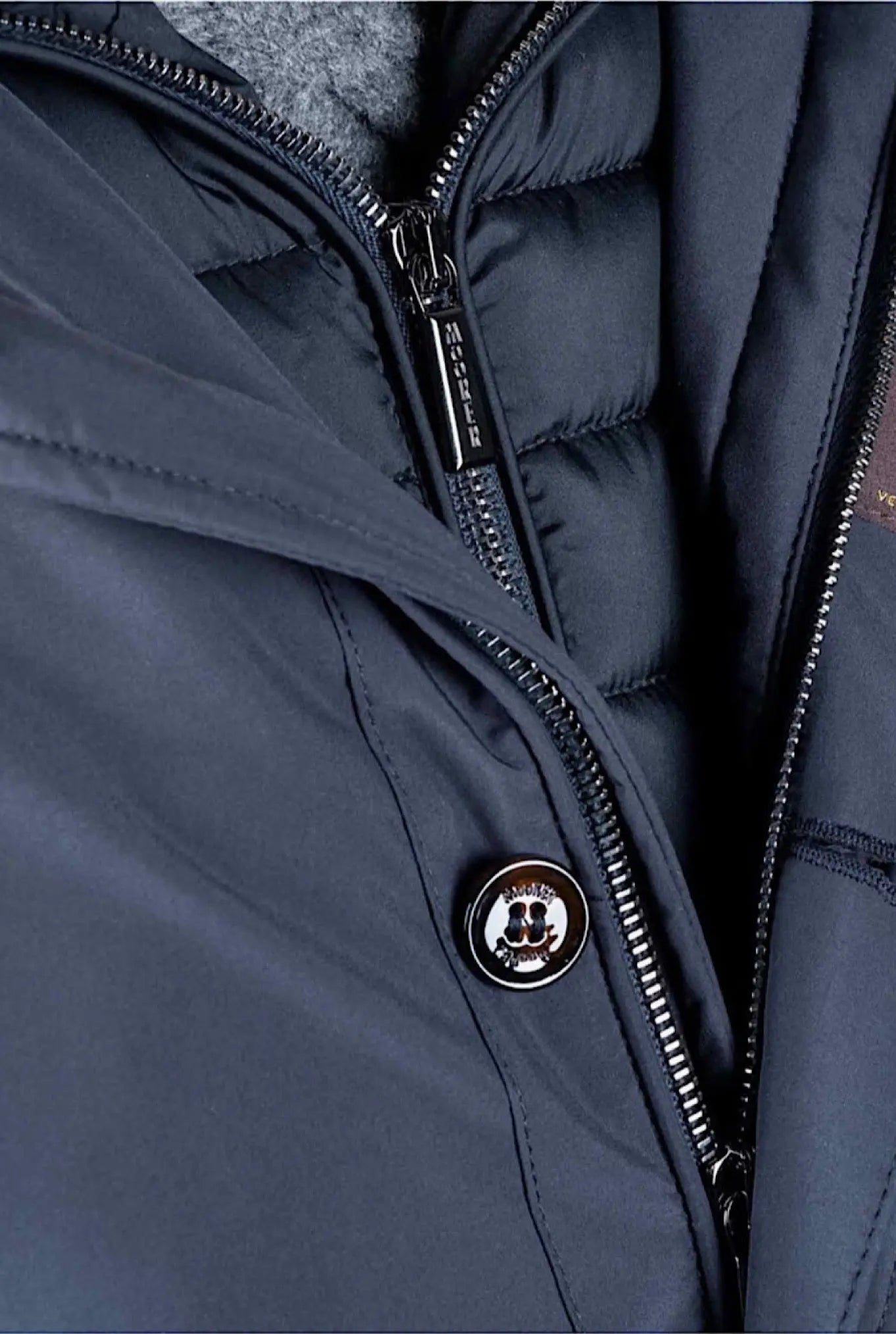 Cappotto Impermeabile Imbottito in Piuma D'Oca Blu - Guarino Store