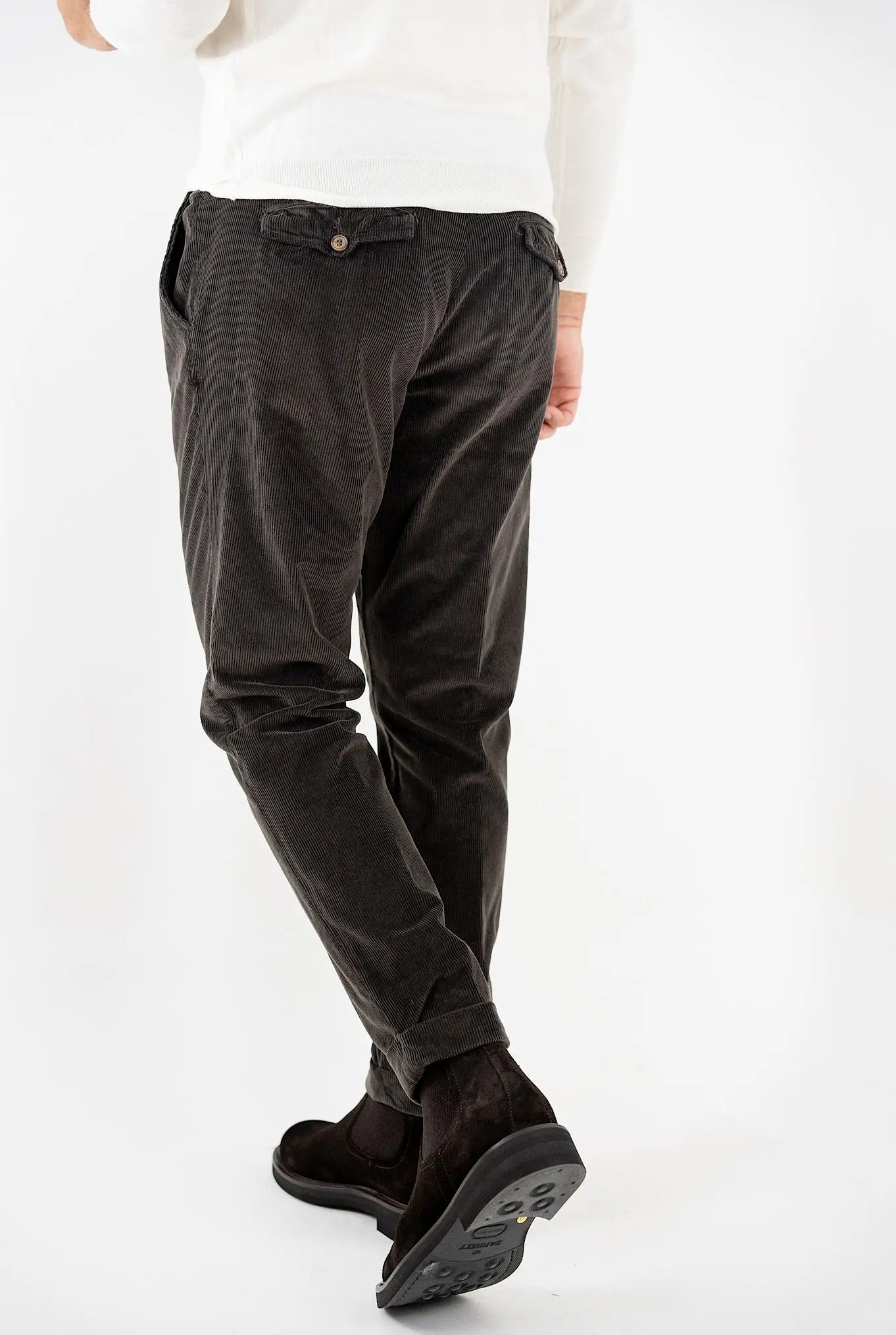 Pantaloni Velluto Lavato Testa di Moro - Guarino Store