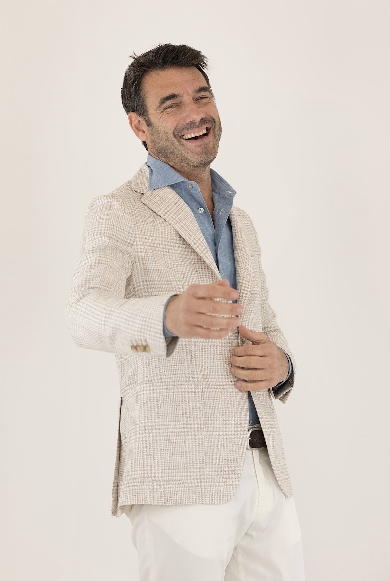 TAGLIATORE Giacca Galles Seta Lino Beige - Guarino Store