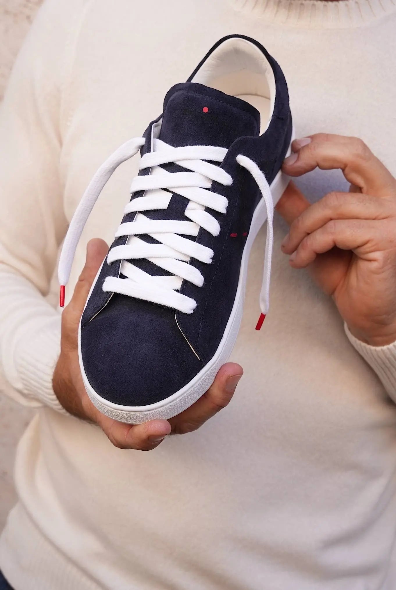 KITON Sneakers in Suede Blu - Guarino Store