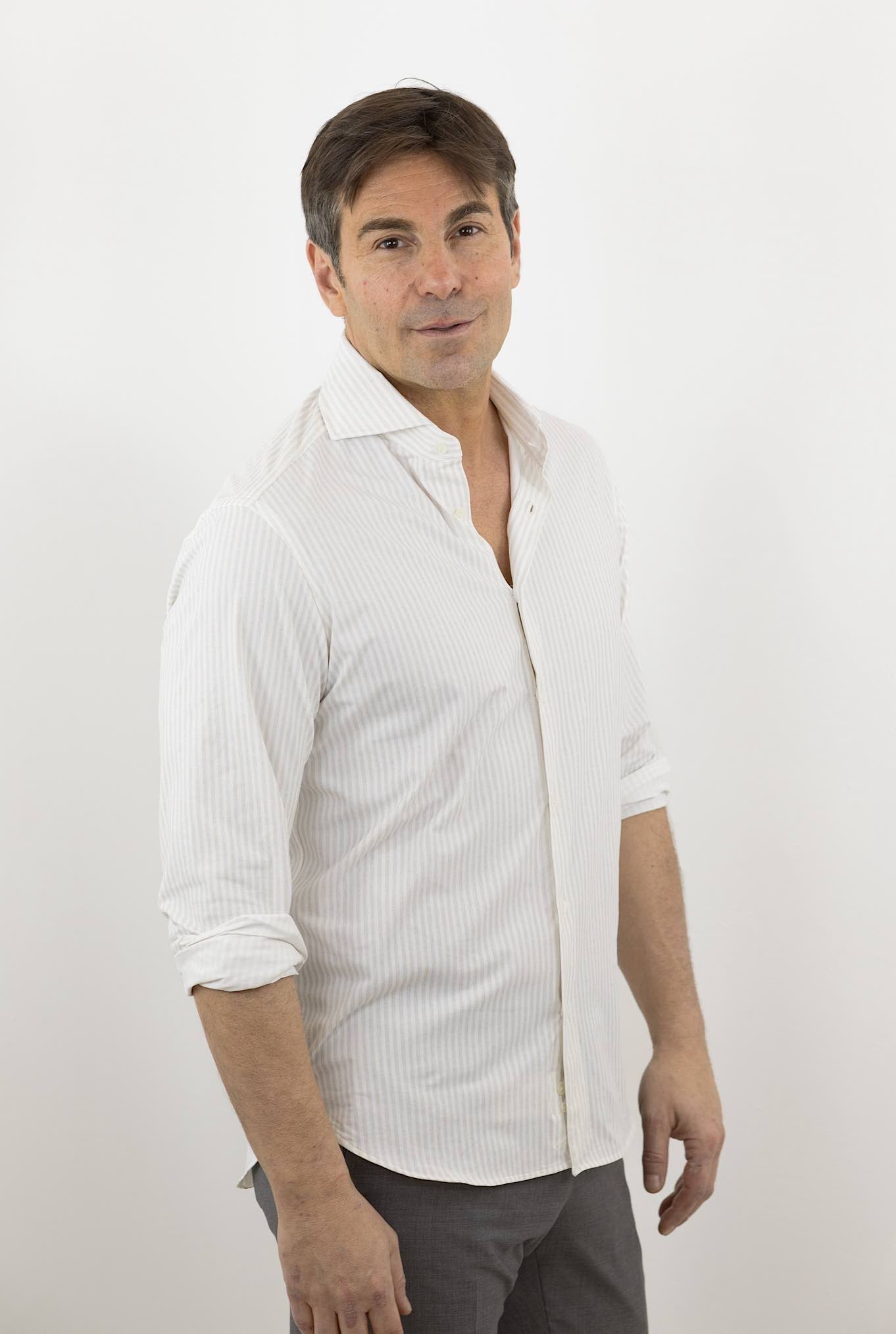 FFF Camicia Active Righe Beige - Guarino Store