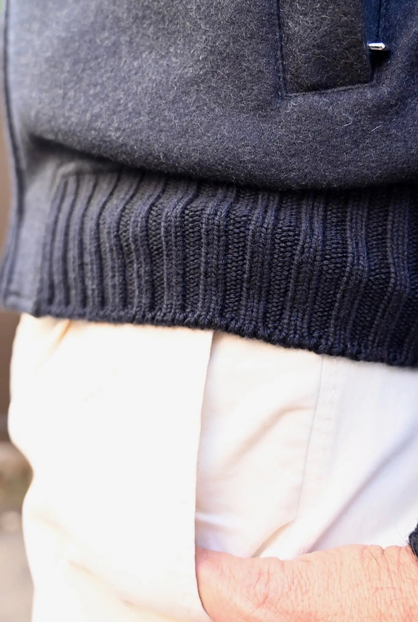 Giubbino in Jersey Cashmere Blu - Guarino Store
