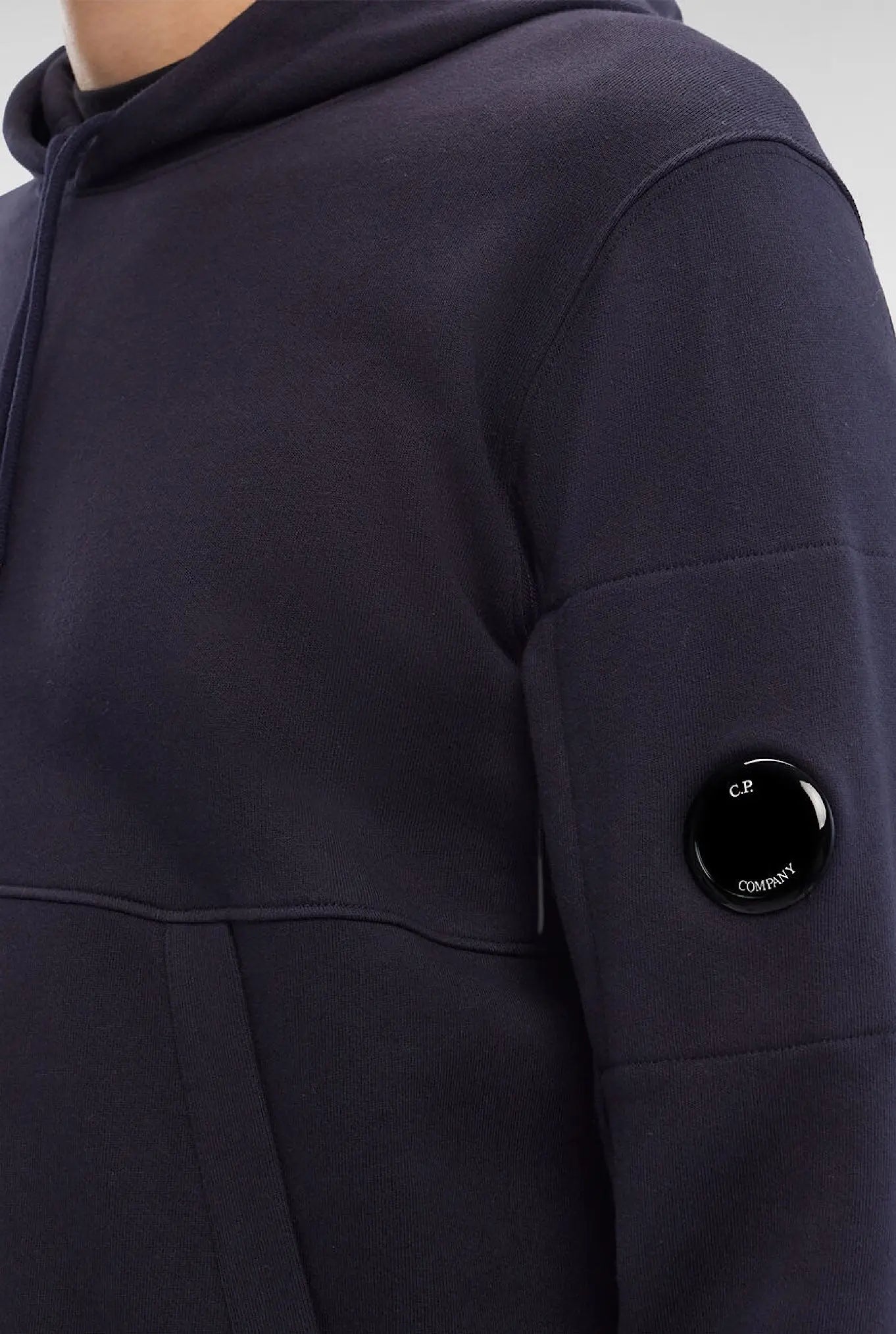 Felpa Cappuccio Fleece Hoodie Blu Navy - Guarino Store