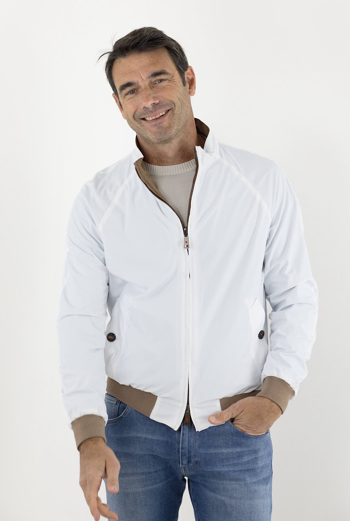 KIRED Giubbino Reversibile Bianco/Marrone - Guarino Store