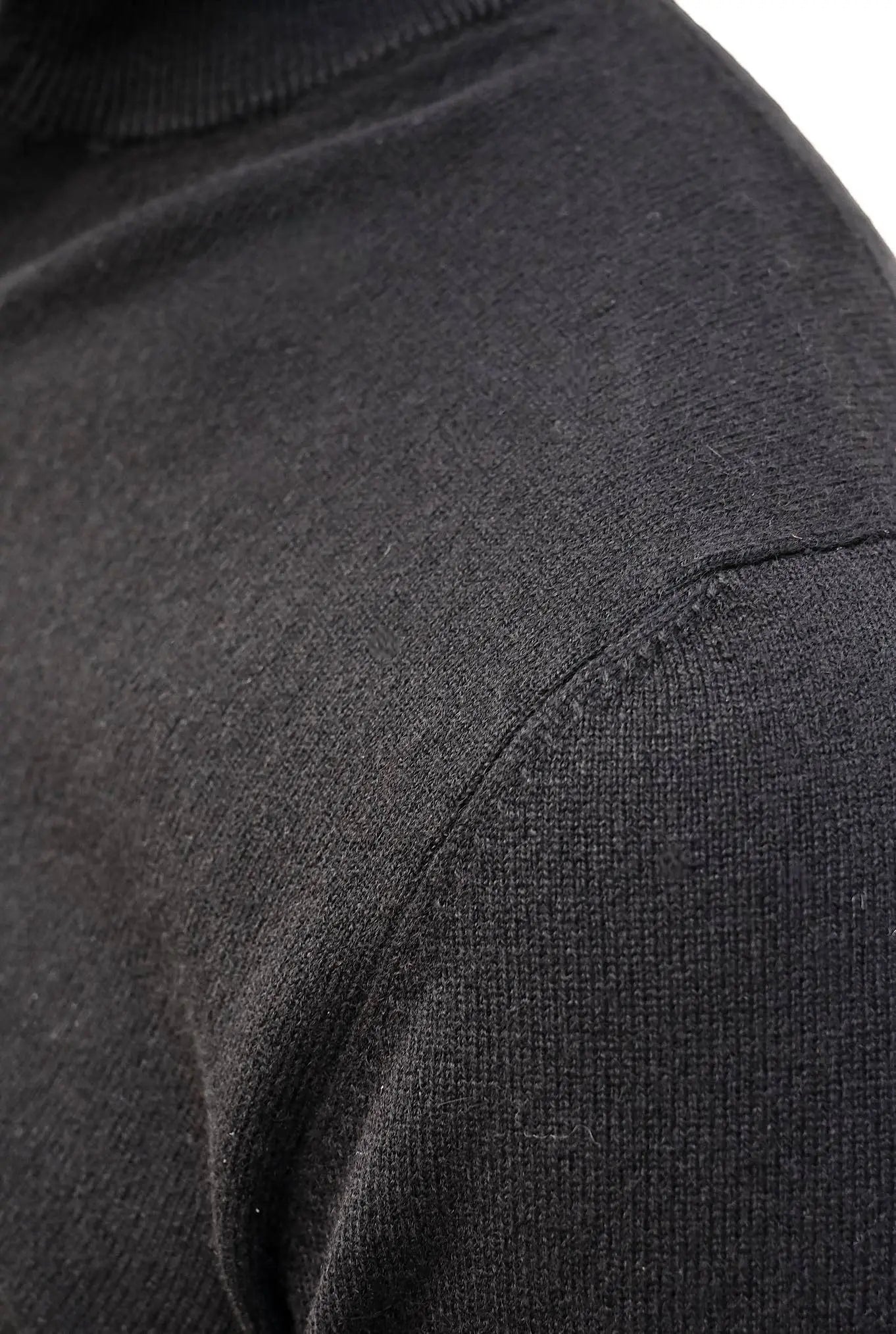 Pullover Cashmere Loro Piana Mezza Zip Nero - Guarino Store