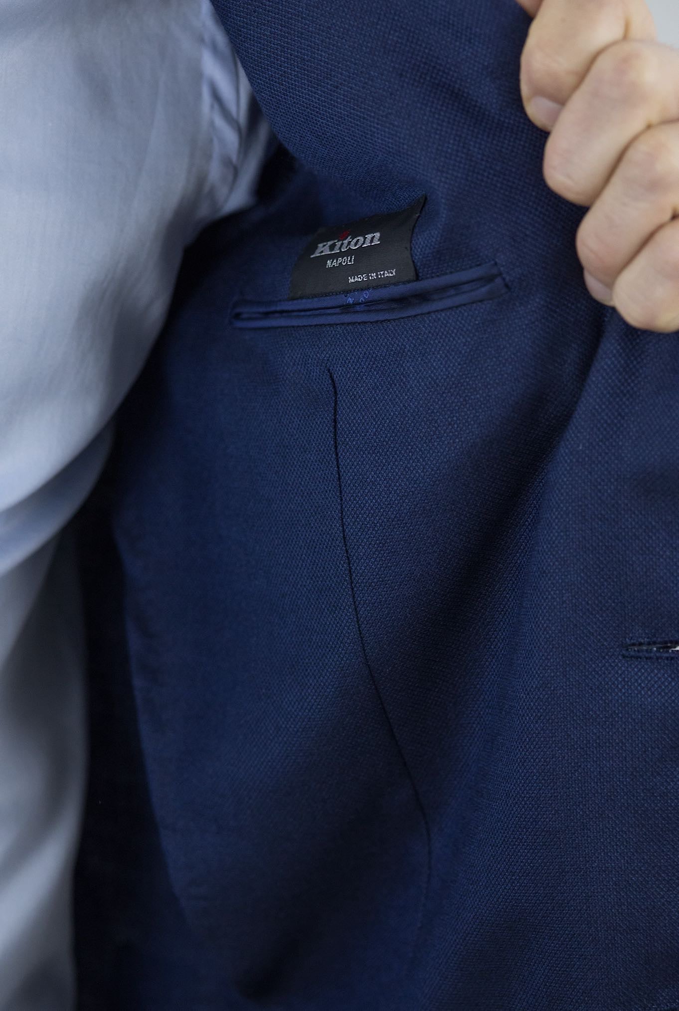 KITON Giacca Cashmere e Seta Blu - Guarino Store