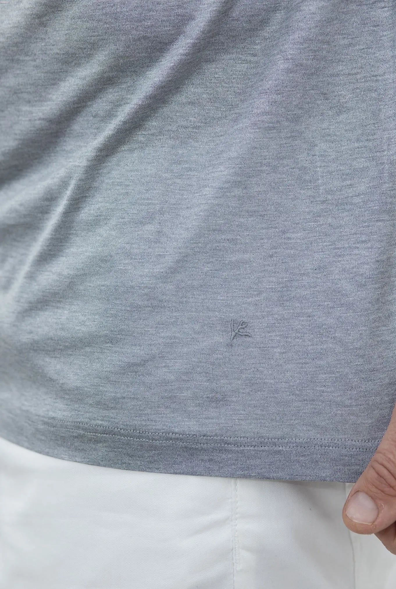 ISAIA T-Shirt MC Seta Grigio Chiaro - Guarino Store