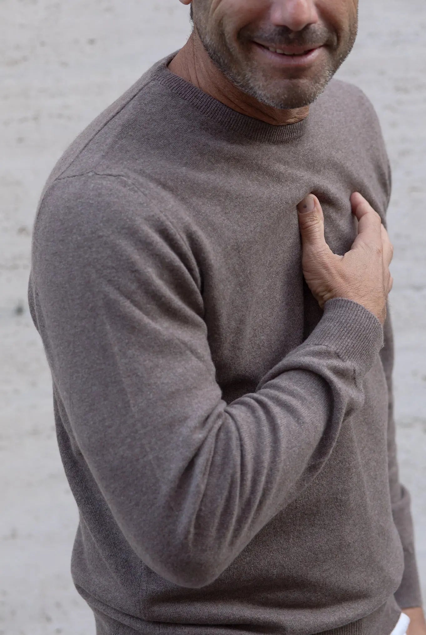Girocollo Argentina Cashmere Tortora - Guarino Store