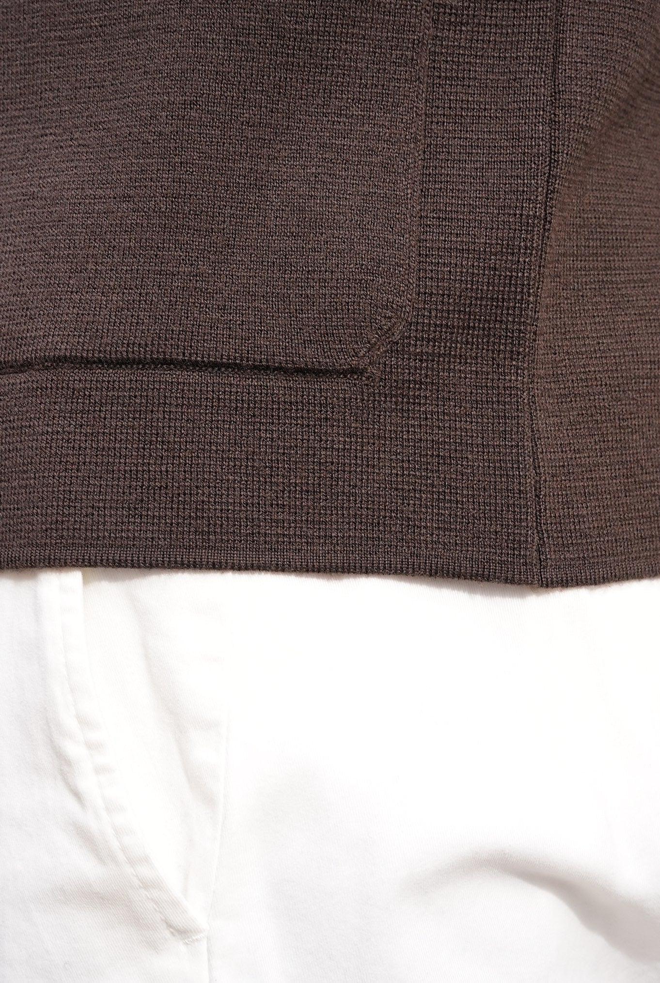 HINDUSTRIE Giacca Doppiopetto in Maglia Jersey Lana Testa di Moro - Guarino Store