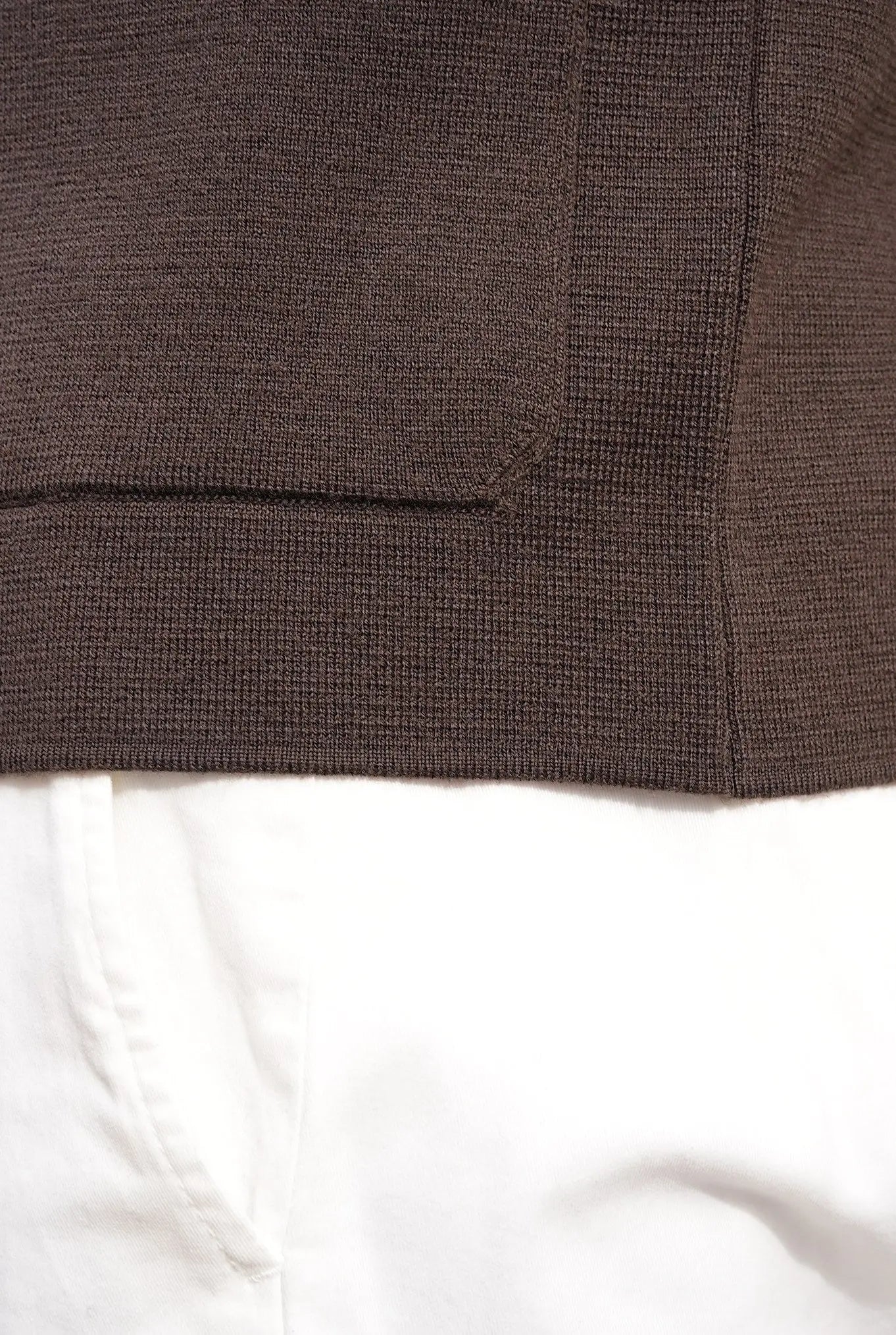 HINDUSTRIE Giacca Doppiopetto in Maglia Jersey Lana Testa di Moro - Guarino Store