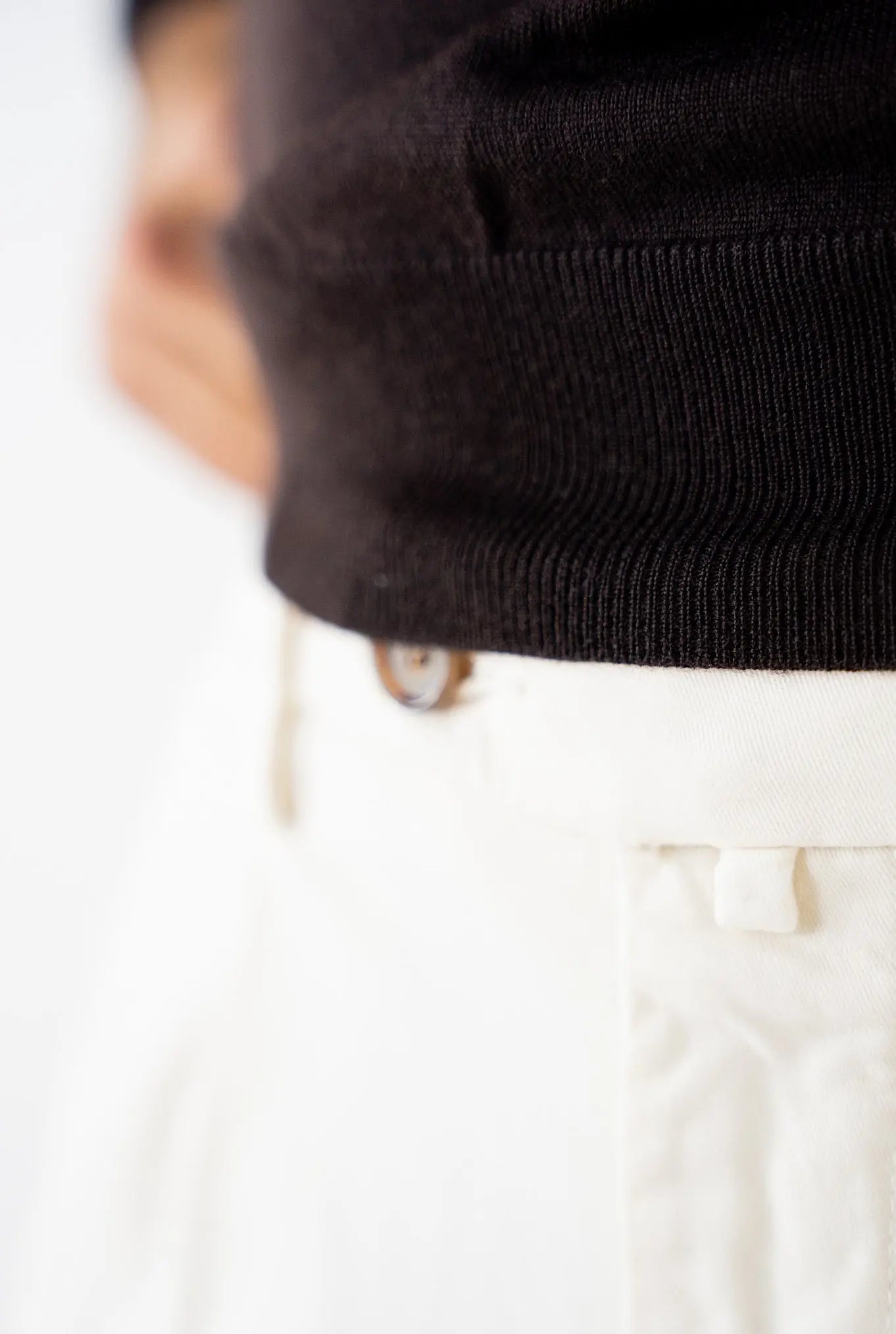 Pantaloni Fustagno Lavato Bianco Panna - Guarino Store