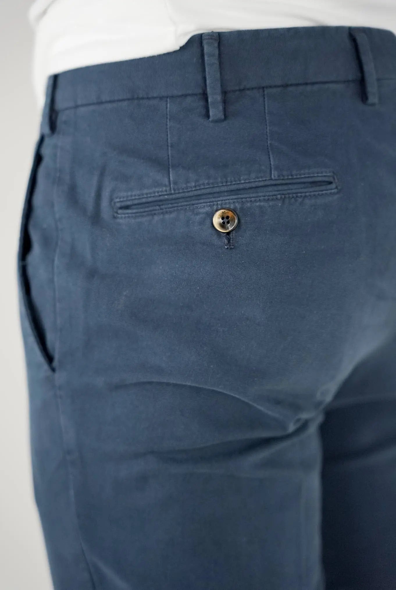 Pantaloni Délavé Stretch Slim Cotone e Lyocell Blu - Guarino Store