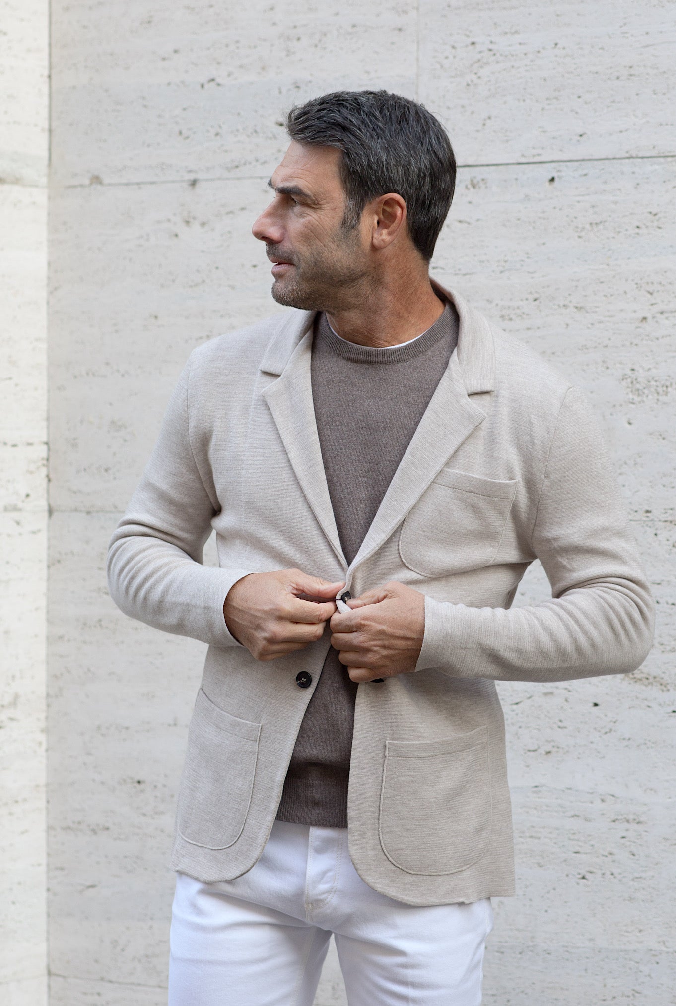 ISAIA Light Beige Wool