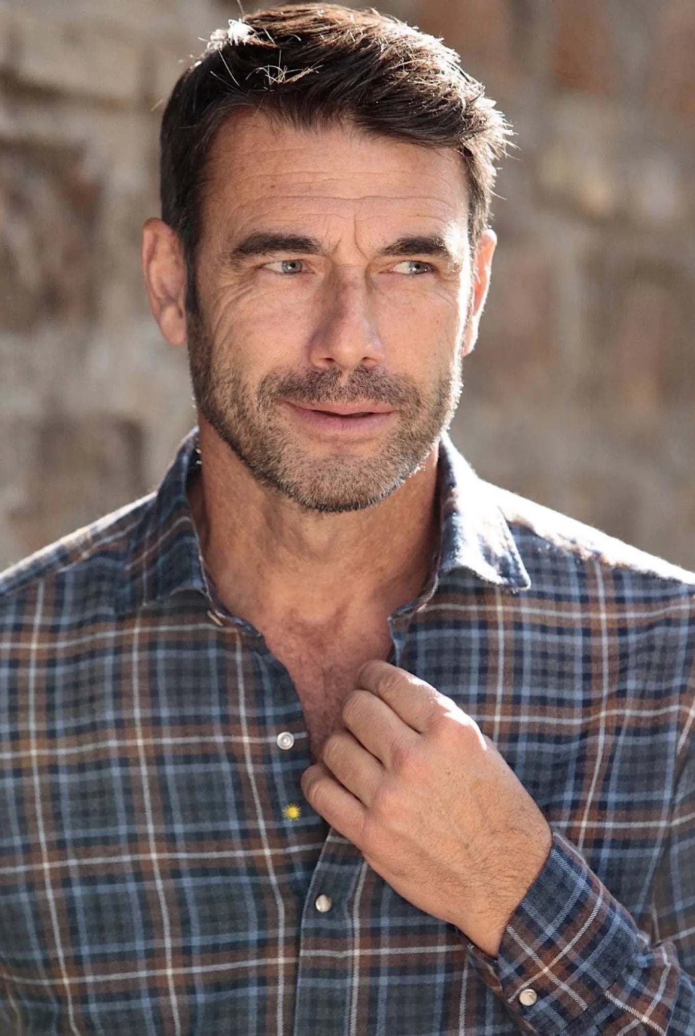 Camicia Flanella Check Marrone e Blu - Guarino Store