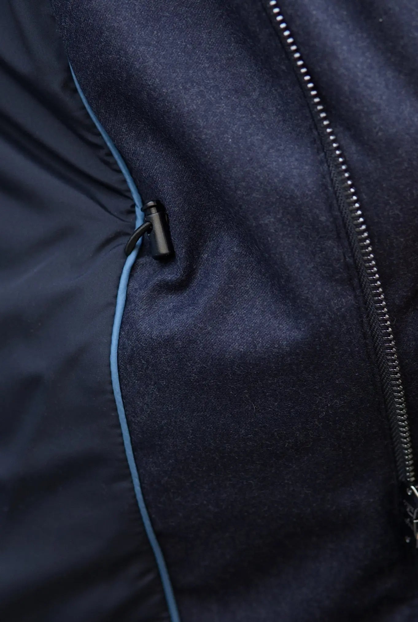 Field Jacket Tessuto Vitale Barberis Canonico Blu - Guarino Store