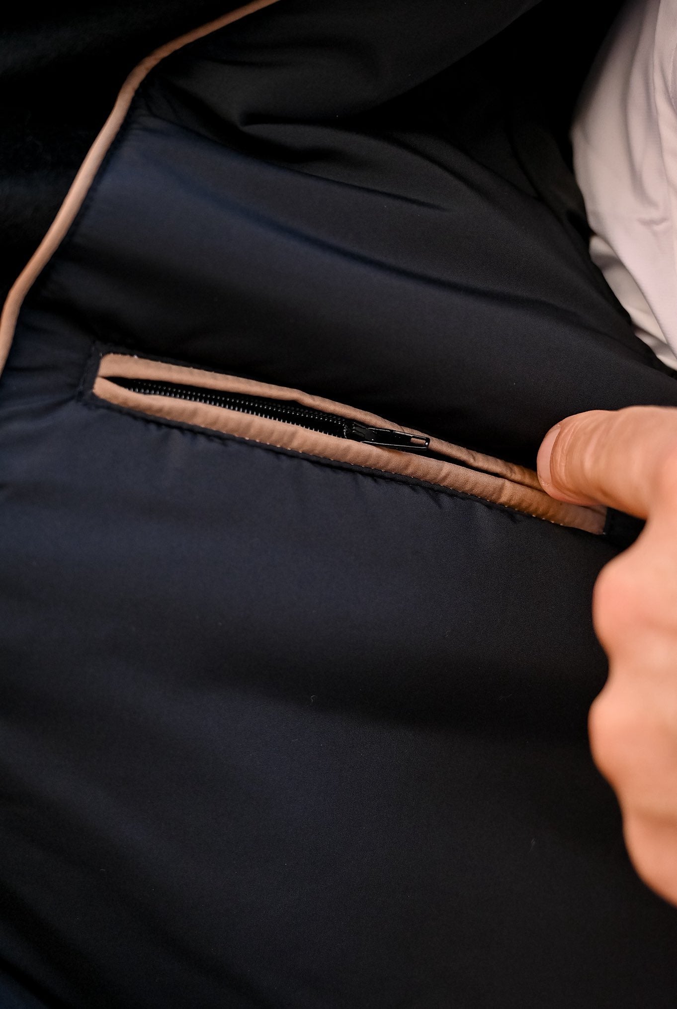 Giubbino in Cashmere Castorino Nero - Guarino Store