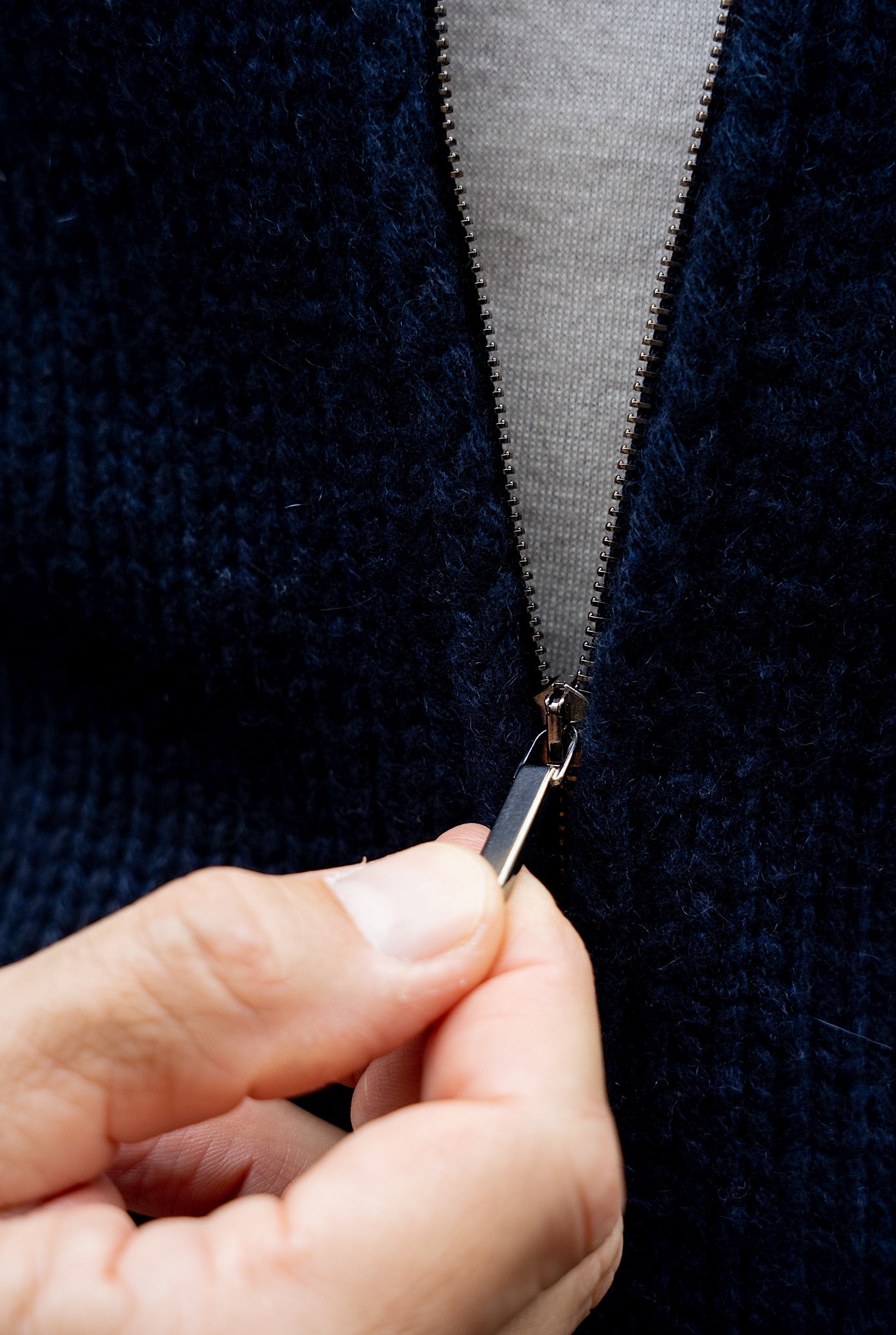 Maglia Bomber Green Cashmere Blu Navy - Guarino Store