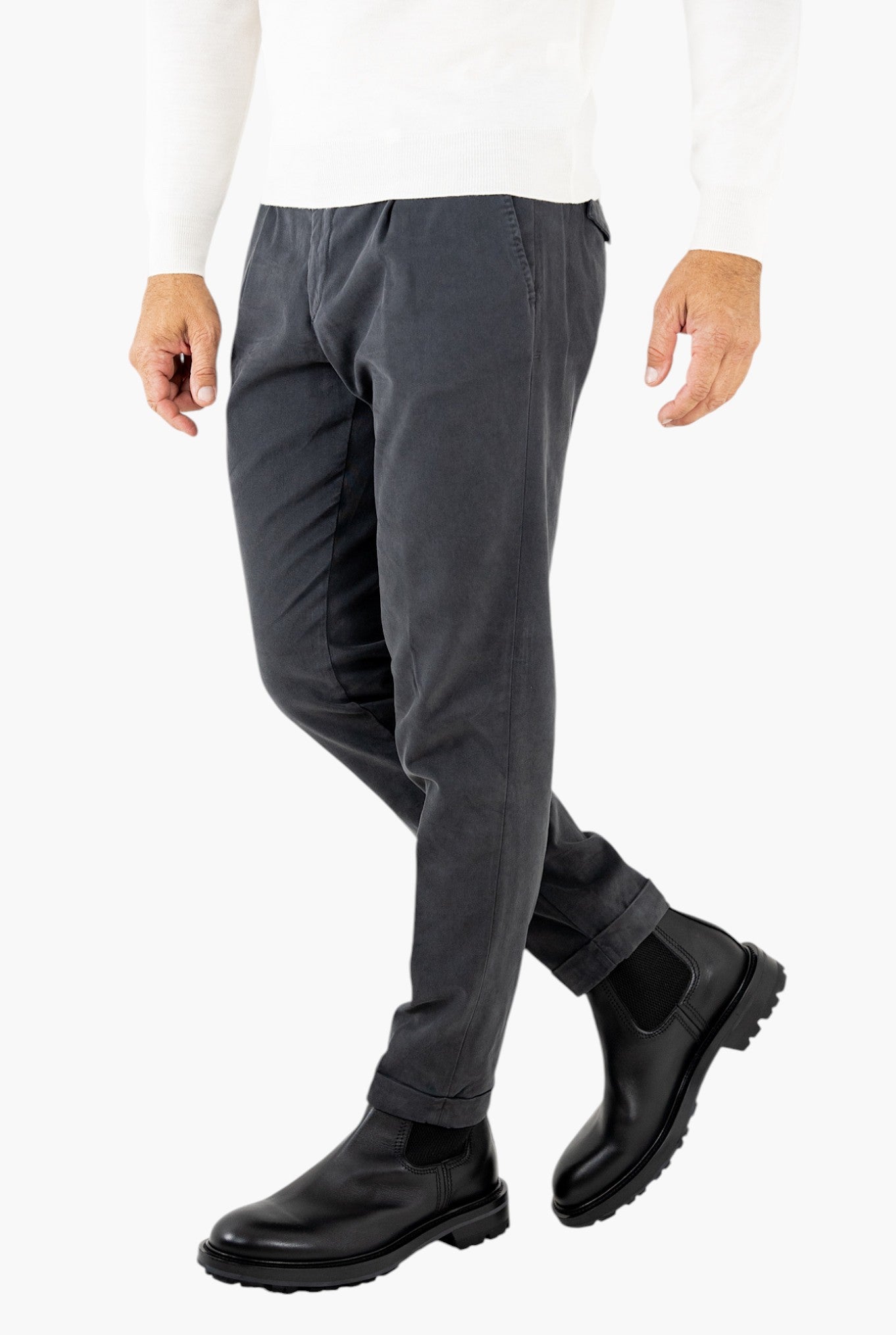 Pantaloni Fustagno Lavato Grigio Scuro - Guarino Store