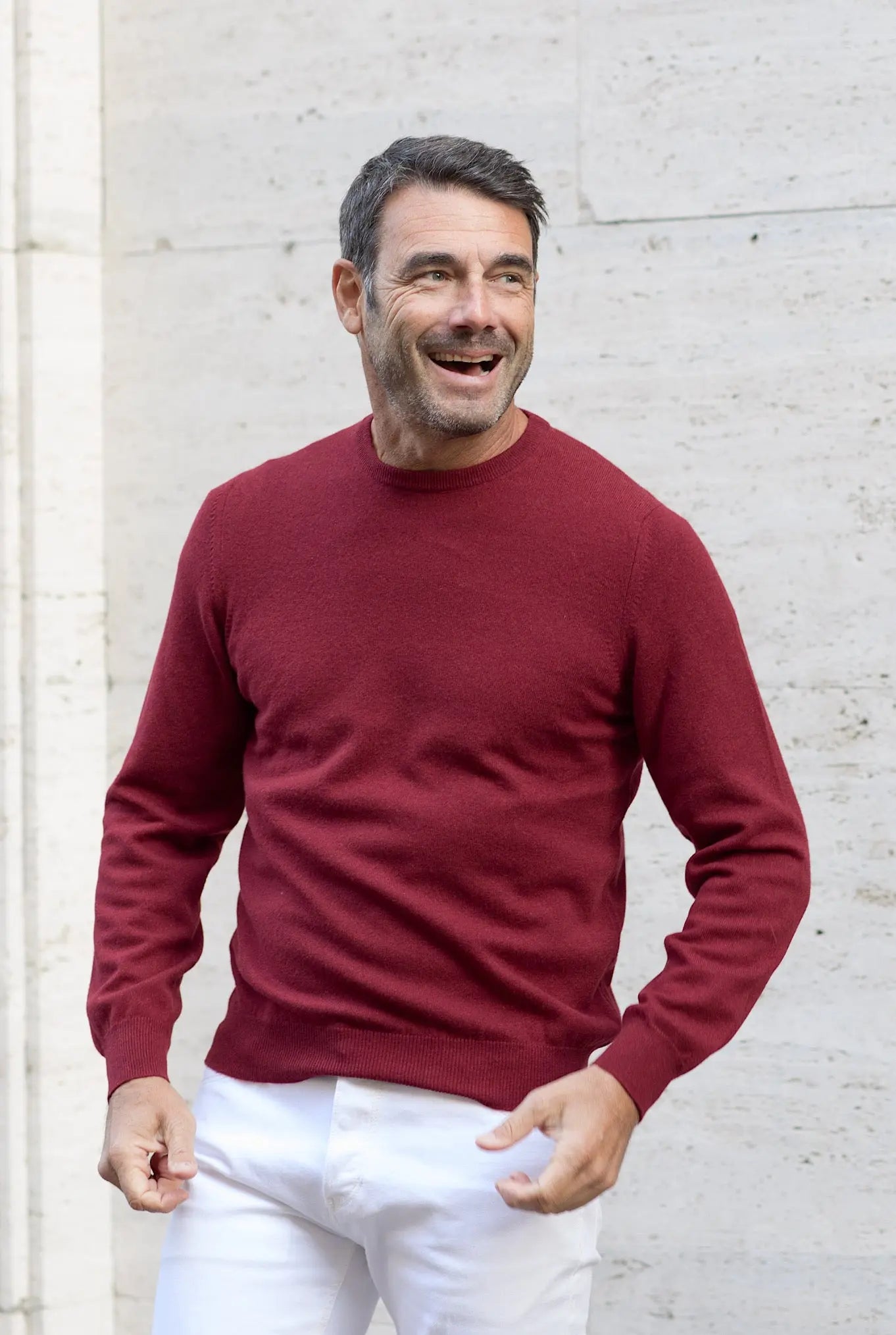 Girocollo Argentina Cashmere Bordeaux - Guarino Store